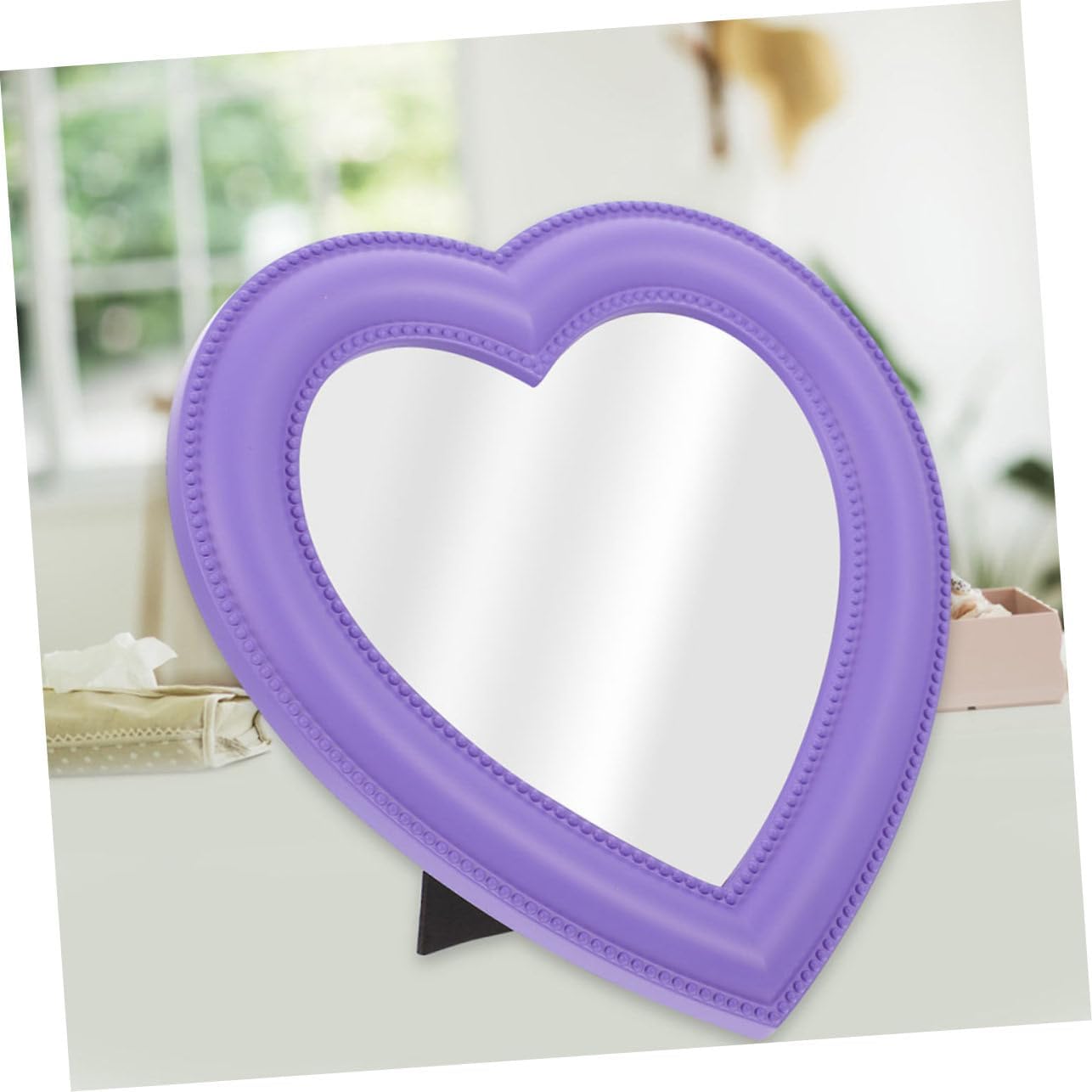 VANZACK Heart-Shaped Vanity Mirror Set for Desk and Wall 1