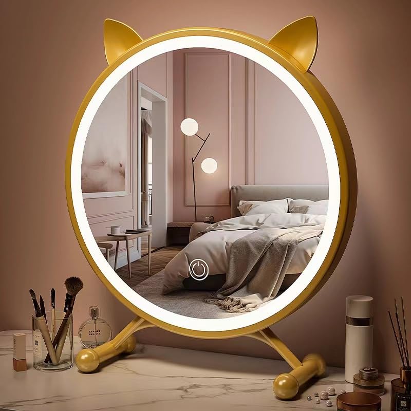 MERyundy Makeup Mirror with LED Light 360 Rotate