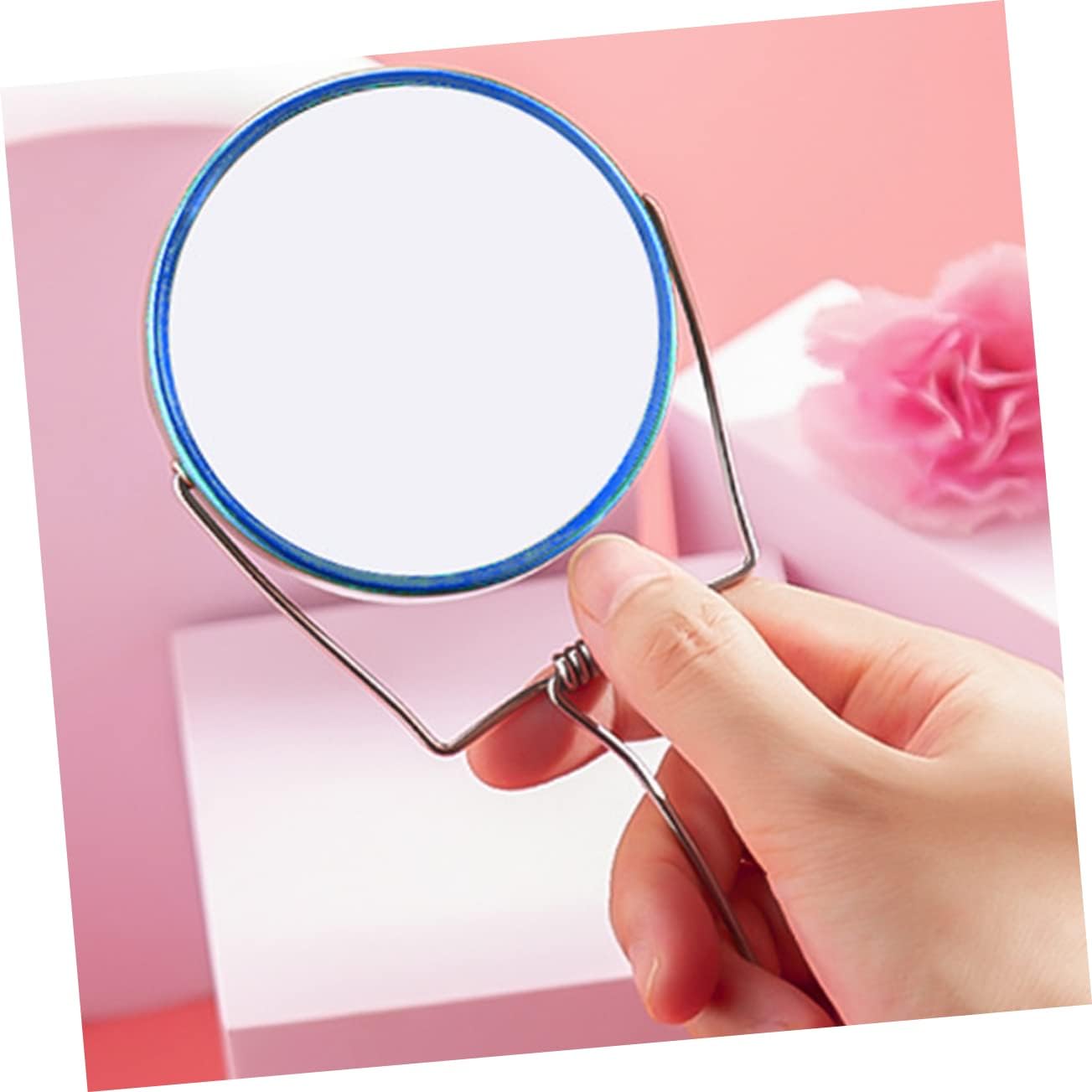 Elegant Round Double Sided Makeup Mirror Portable Easy to Clean