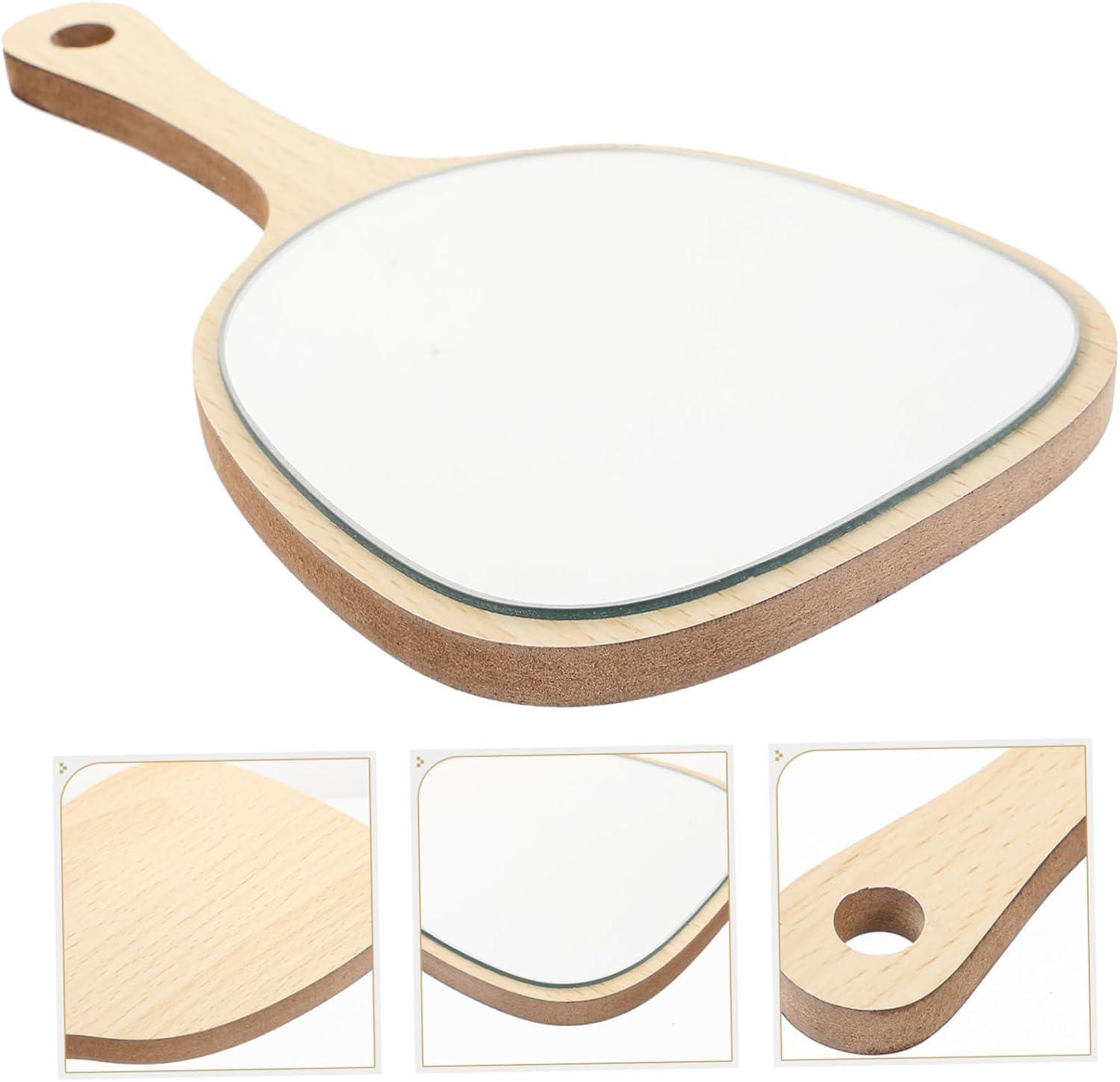 NOLITOY Wooden Makeup Mirror Portable for Travel and Salon Use