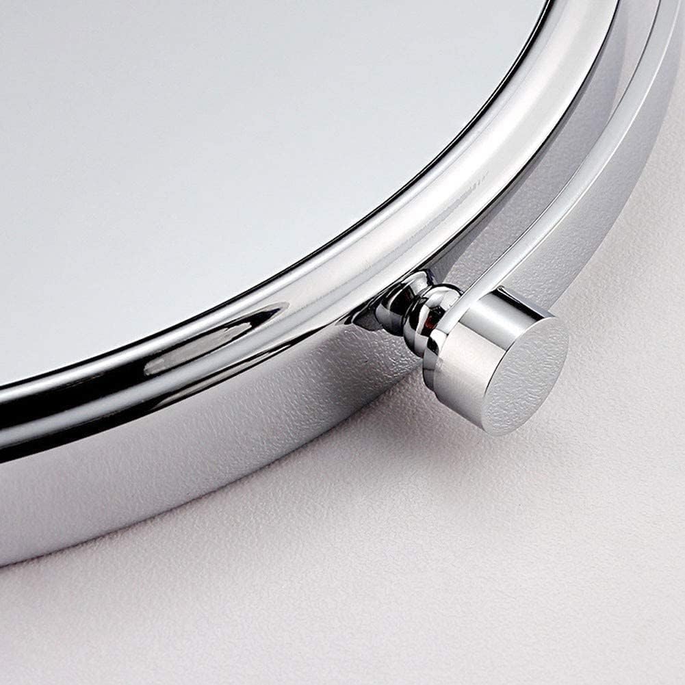 8 Inch Double Sided Wall Mount Makeup Mirror with 10X Magnification