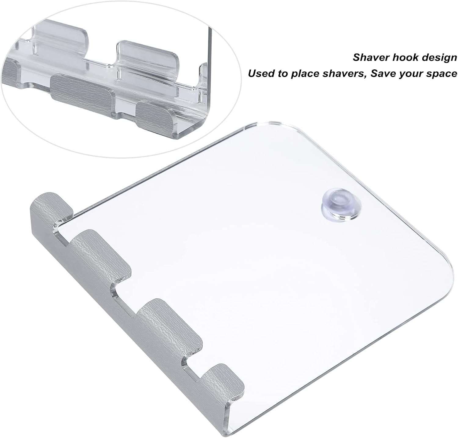Ciciglow Shower Mirror with Hook and Anti-Fog Function