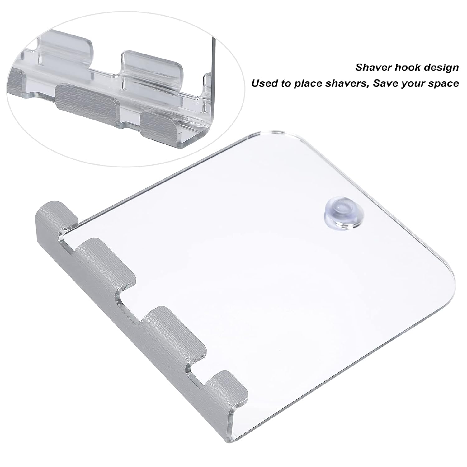 Pilipane Shatterproof Bathroom Mirror with Hook and Suction