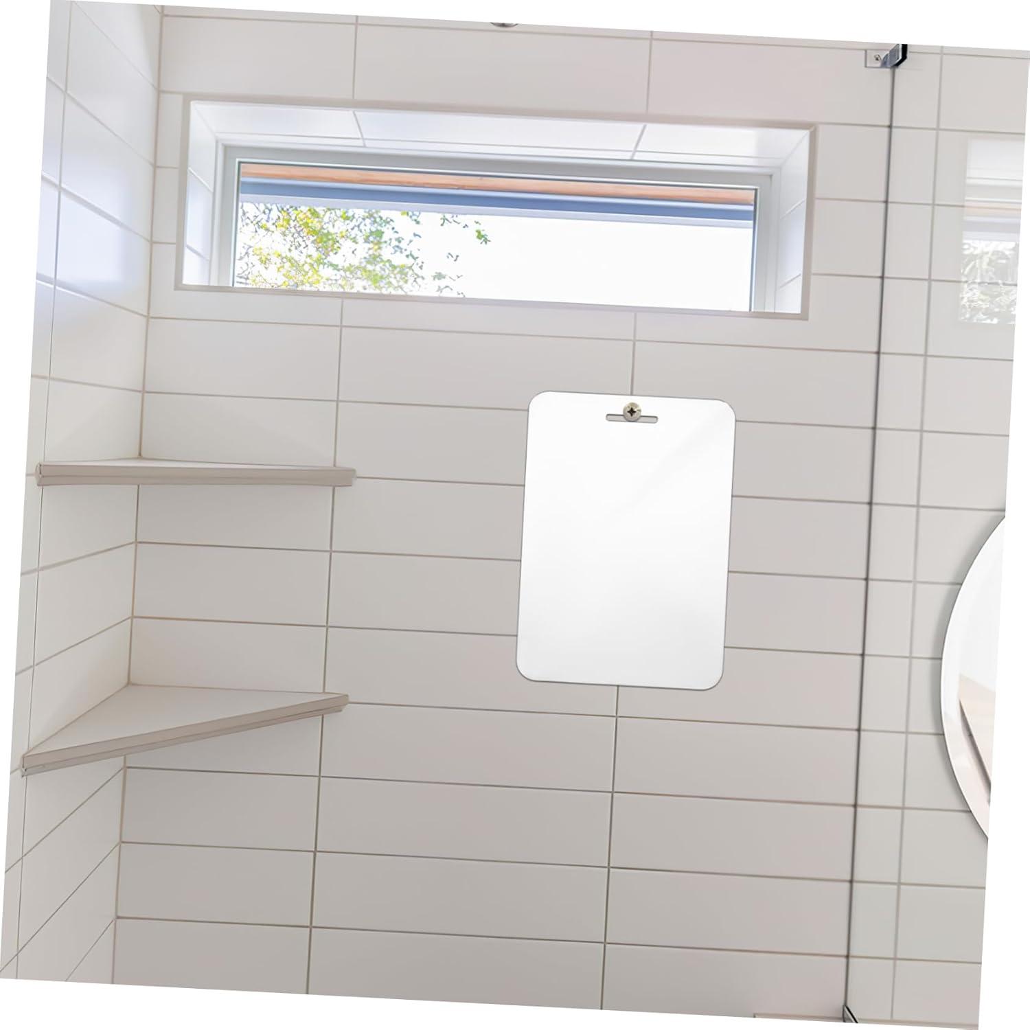 30x20cm Acrylic Hanging Shower Mirror with LED Lighting