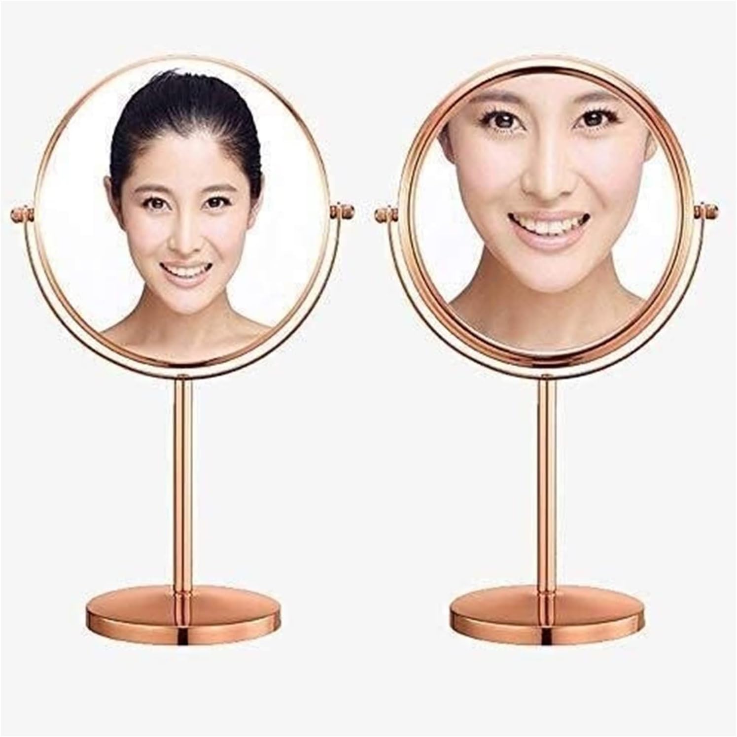 Eliveshown Wall-Mounted Vanity Mirror with HD Double Sided Rose Gold