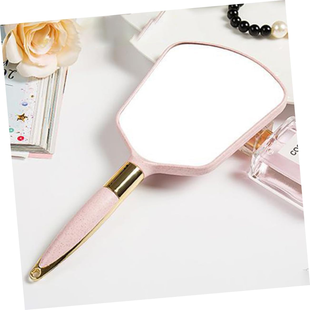 VALICLUD Wall Mounted Handheld Mirror with Ergonomic Handle