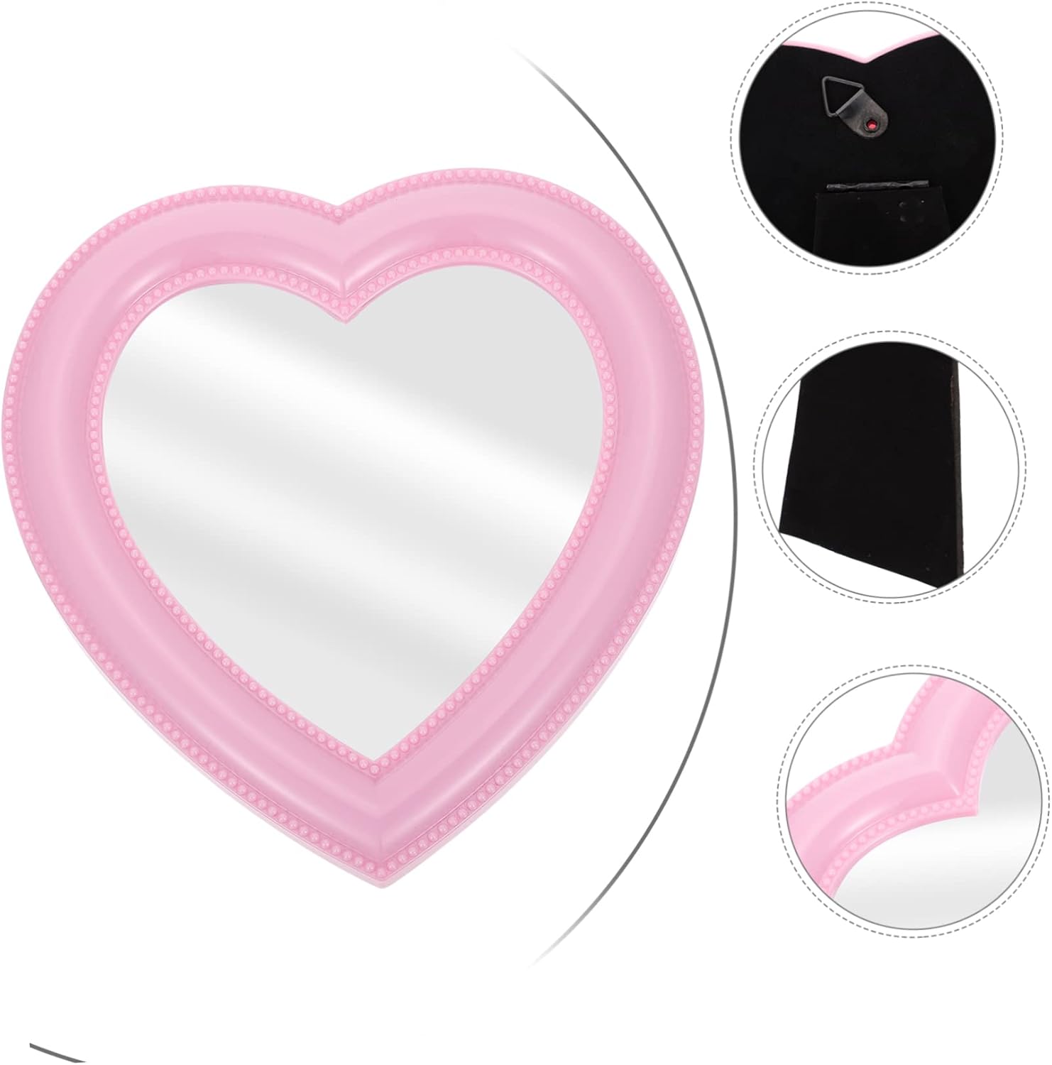 1pc Heart-Shaped Makeup Mirror for Vanity Decor