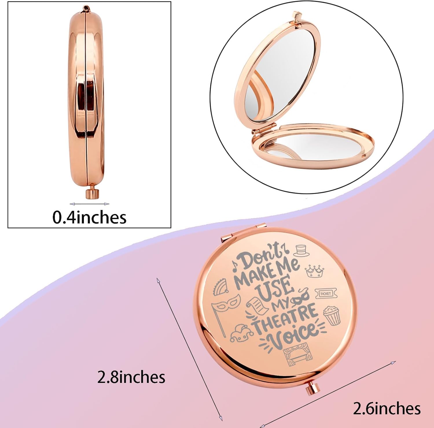 WSNANG Drama Voice Mirror Compact Gift For Makeup