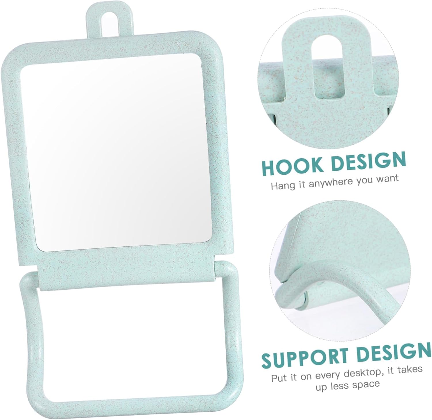 HAPINARY Led Vanity Mirror for Desk Wall Mountable Makeup Mirror