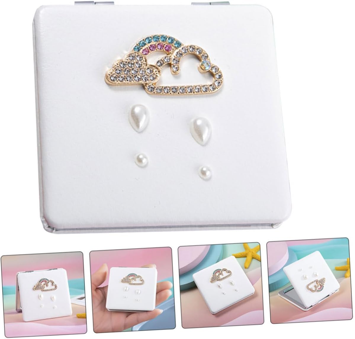 NOLITOY Double-Sided Travel Makeup Mirror Compact Portable 1