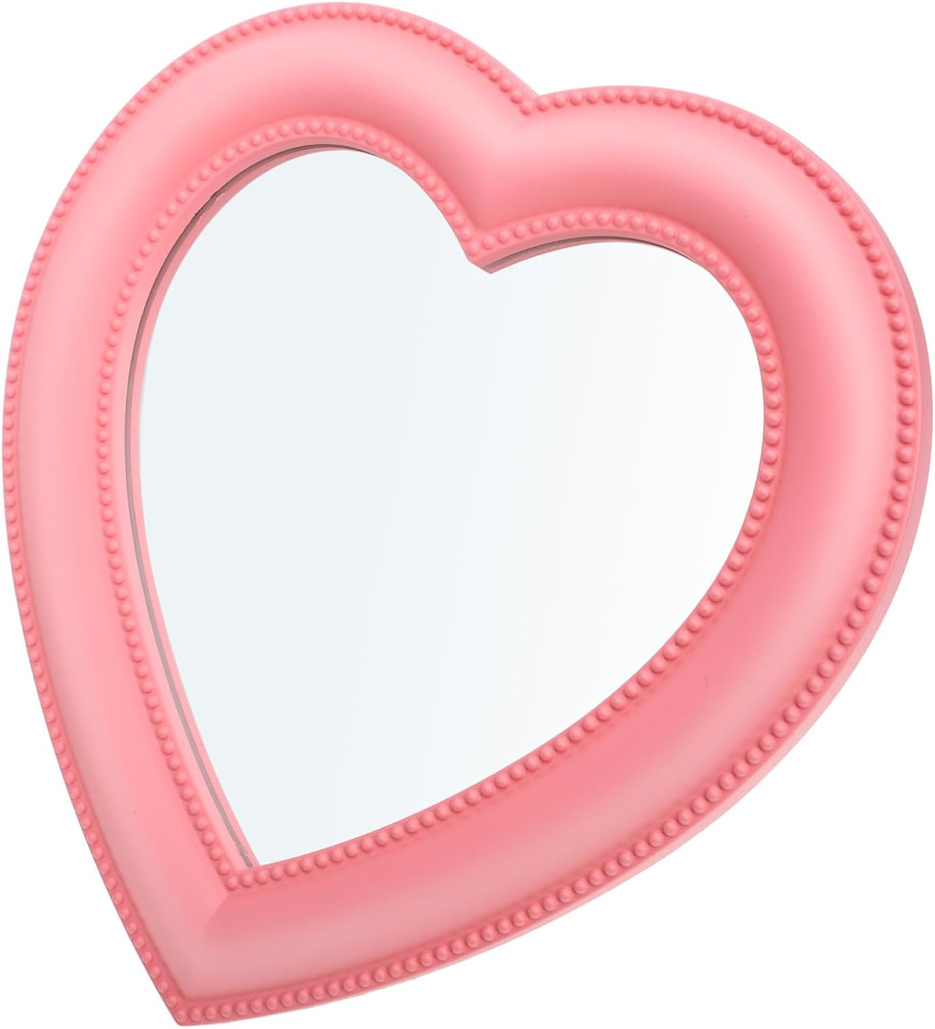 FRCOLOR Heart Shape Dresser Mirror Dual Use 1