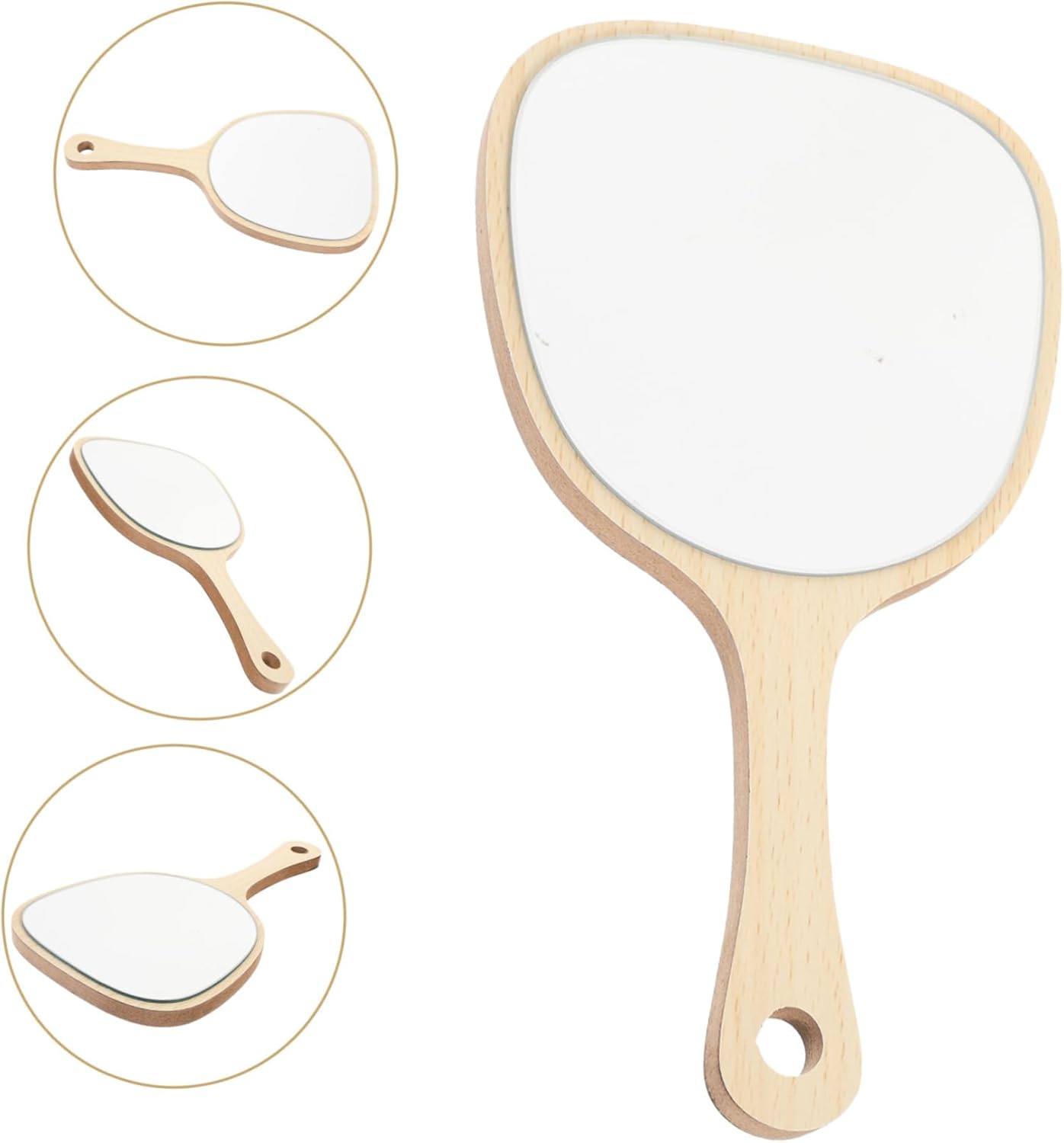 NOLITOY Wooden Makeup Mirror Portable for Travel and Salon Use