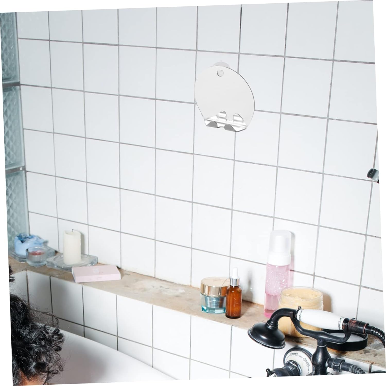 Ipetboom 1Set Shatterproof Fog Less Bathroom Mirror