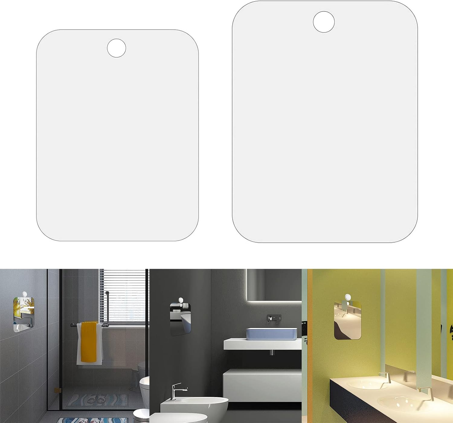 Acinkeety Acrylic Shower Mirror - Portable Wall Hanging Shave Mirror