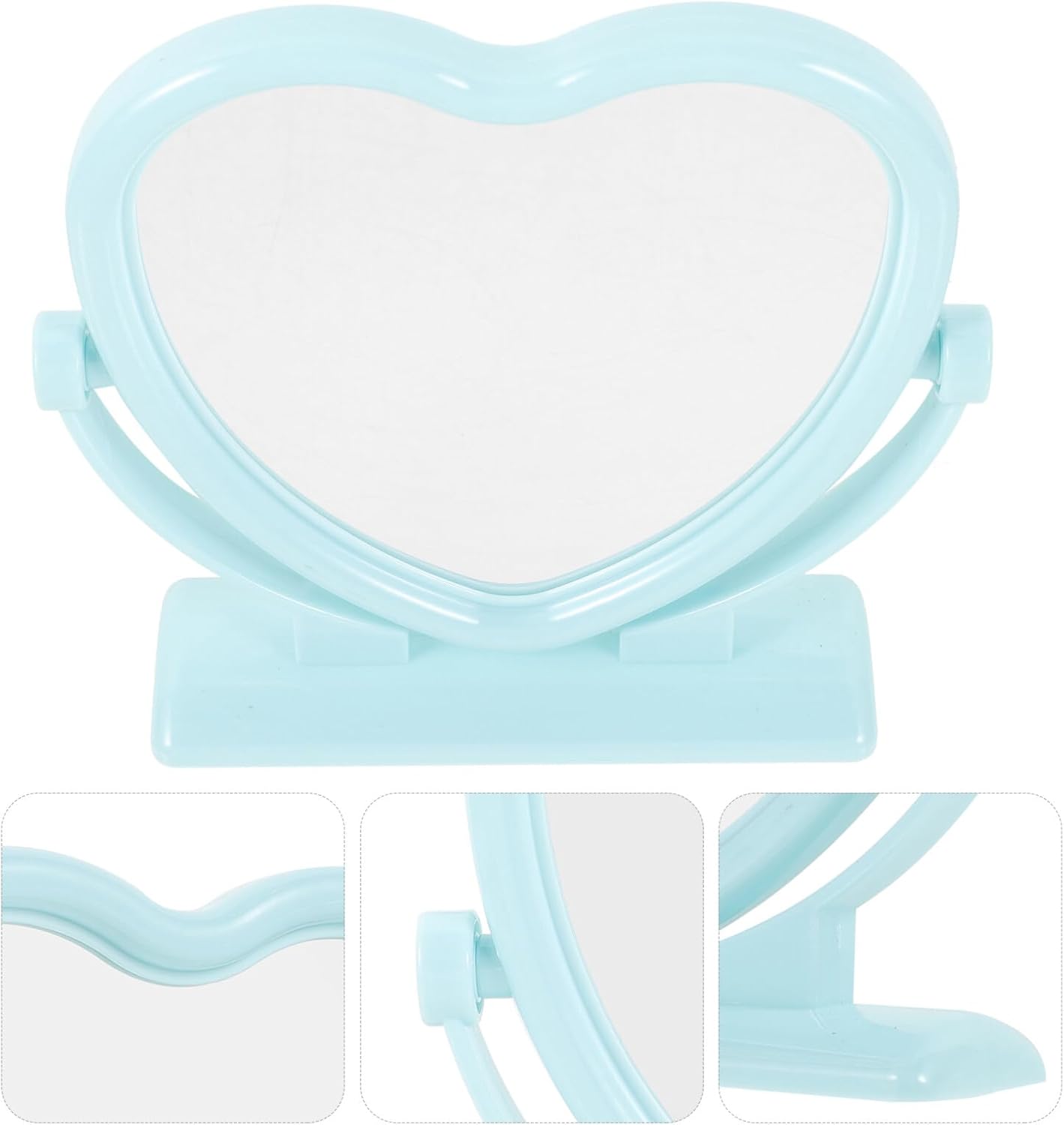 FOMIYES Double-Sided Heart Shaped Vanity Mirror
