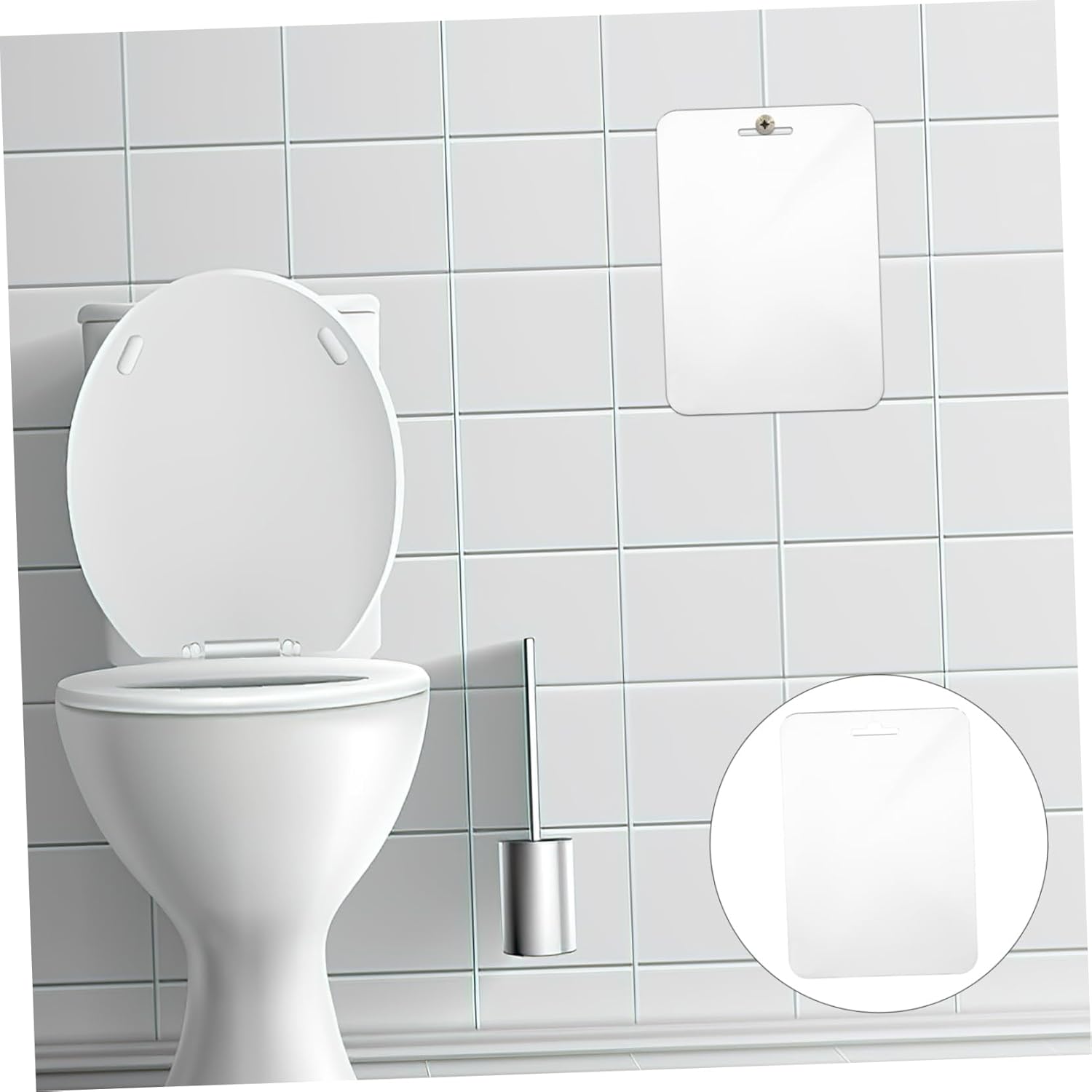 Shower Mirror 30x20cm Shatterproof Fogless Acrylic for Bathroom Camping