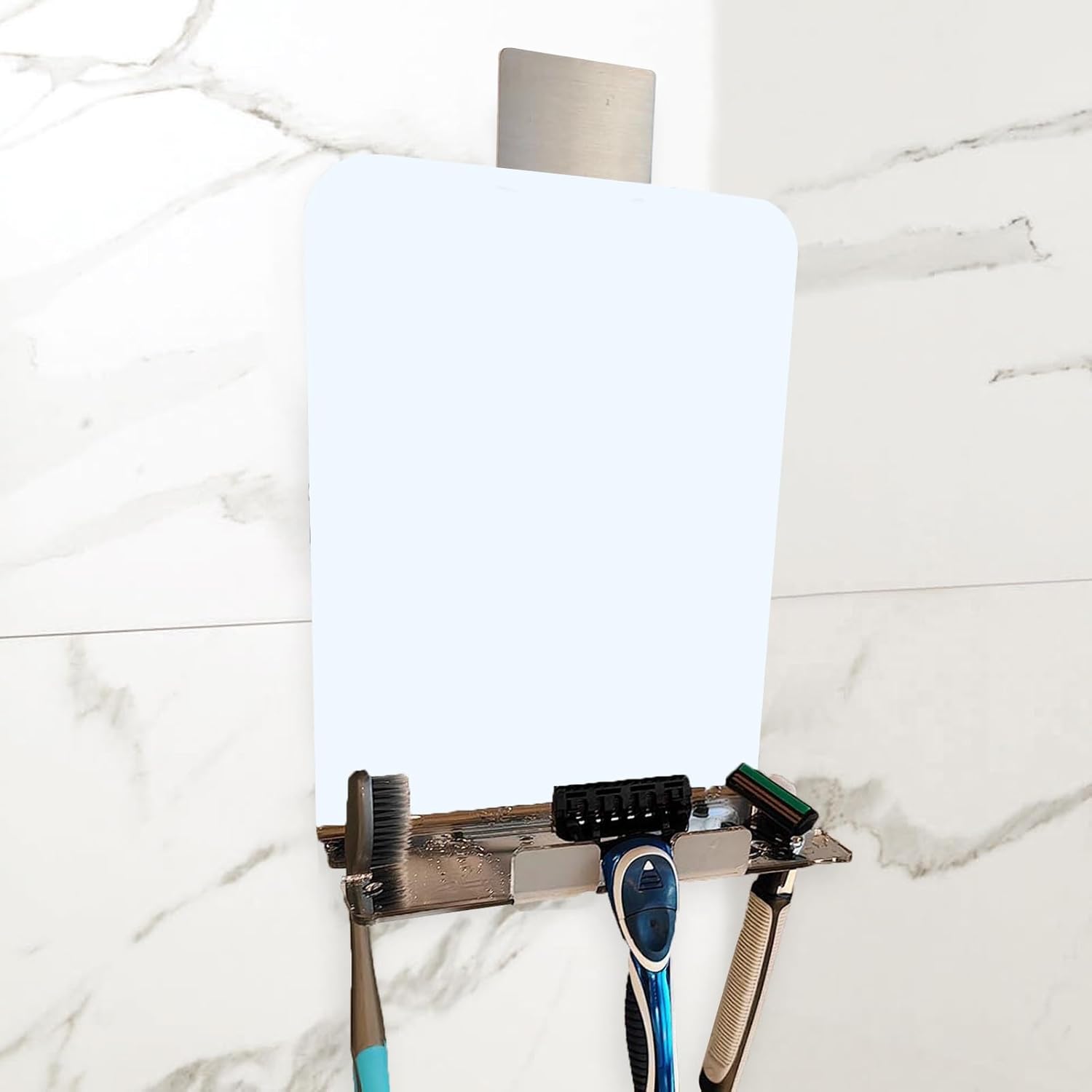 AOKID Fogless Shower Mirror with Squeegee and Dual Mounting Options 1