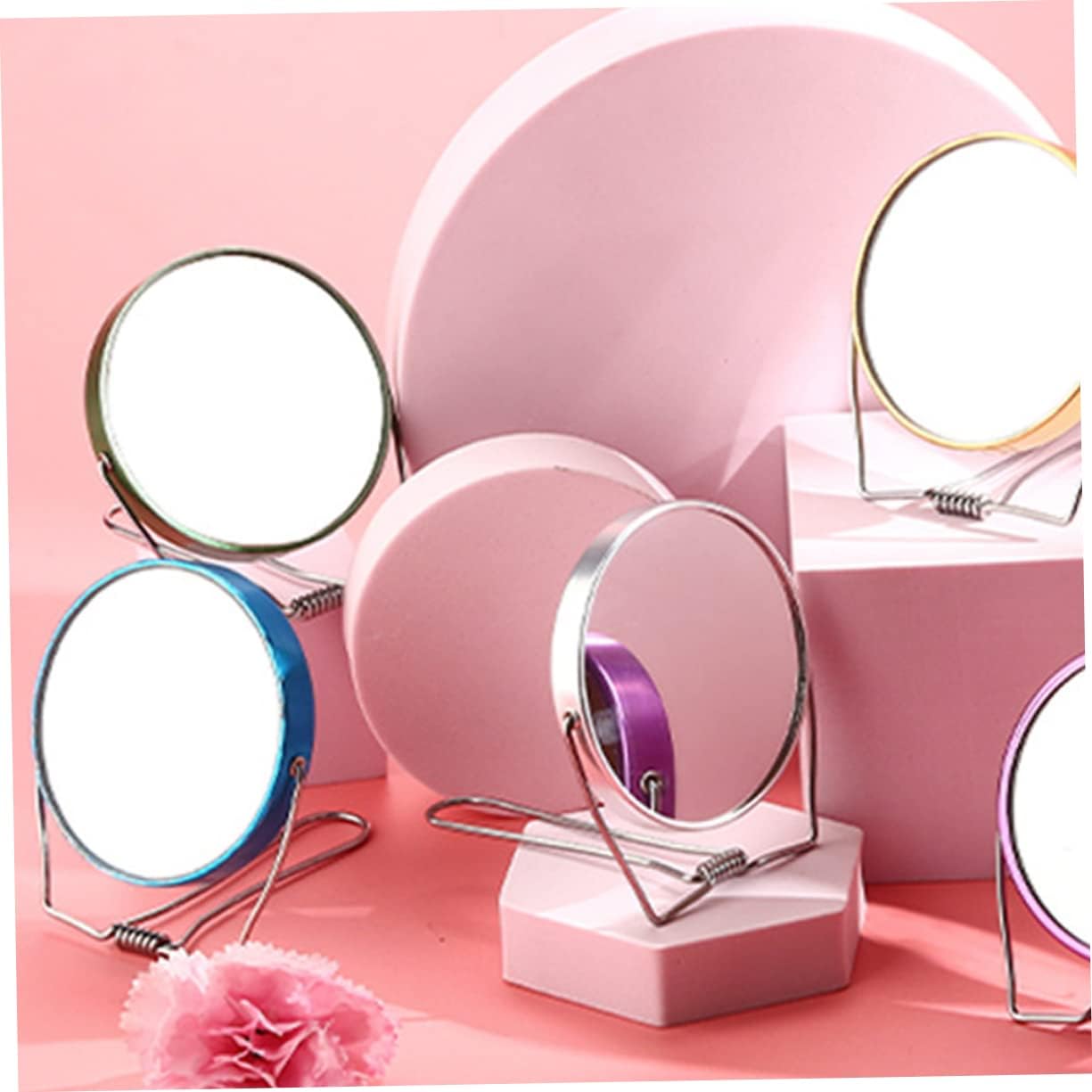 Double-Sided Foldable Makeup Mirror for Beauty Salon and Daily Use