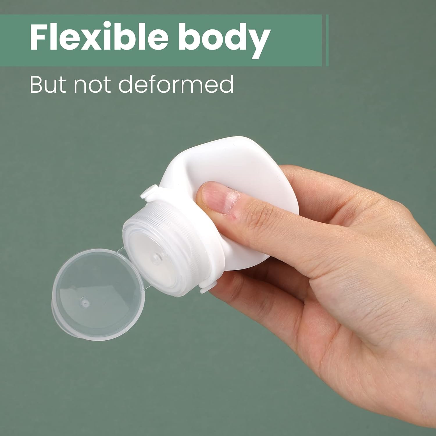RONRONS 1oz Squeeze Bottles for Travel 2 Pack