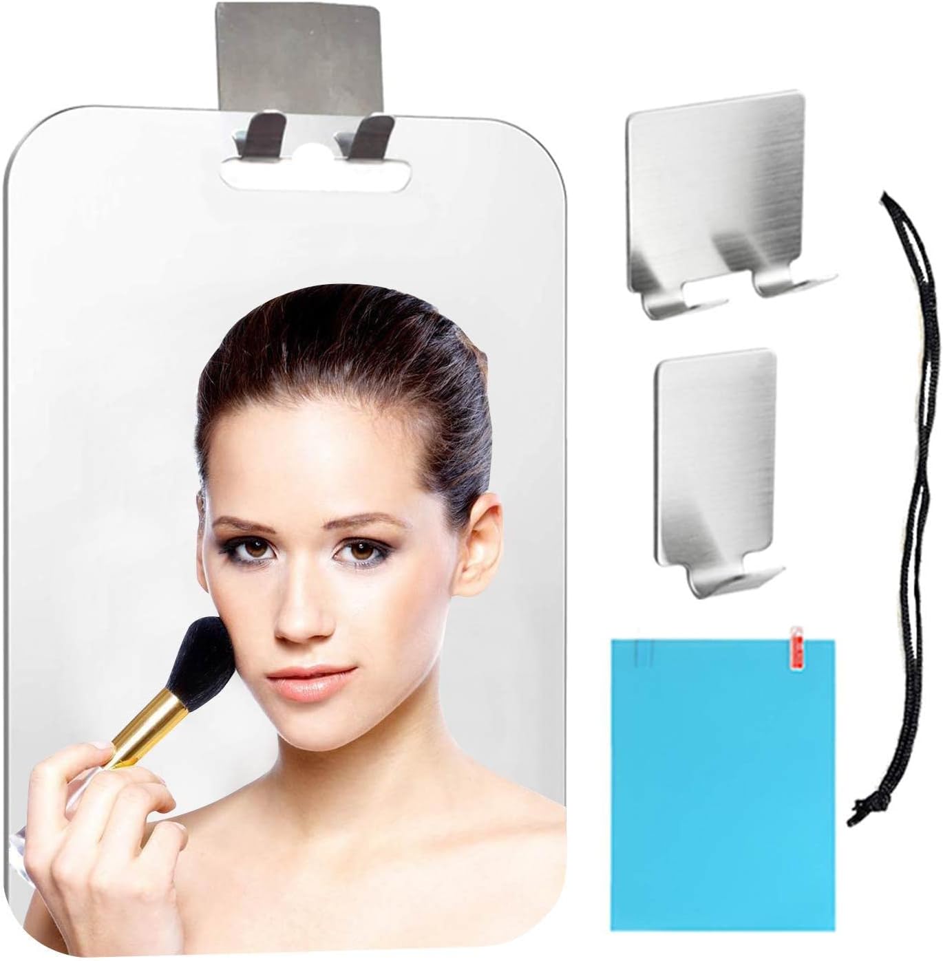 Shenyy Fogless Shower Mirror with Shaver Holder