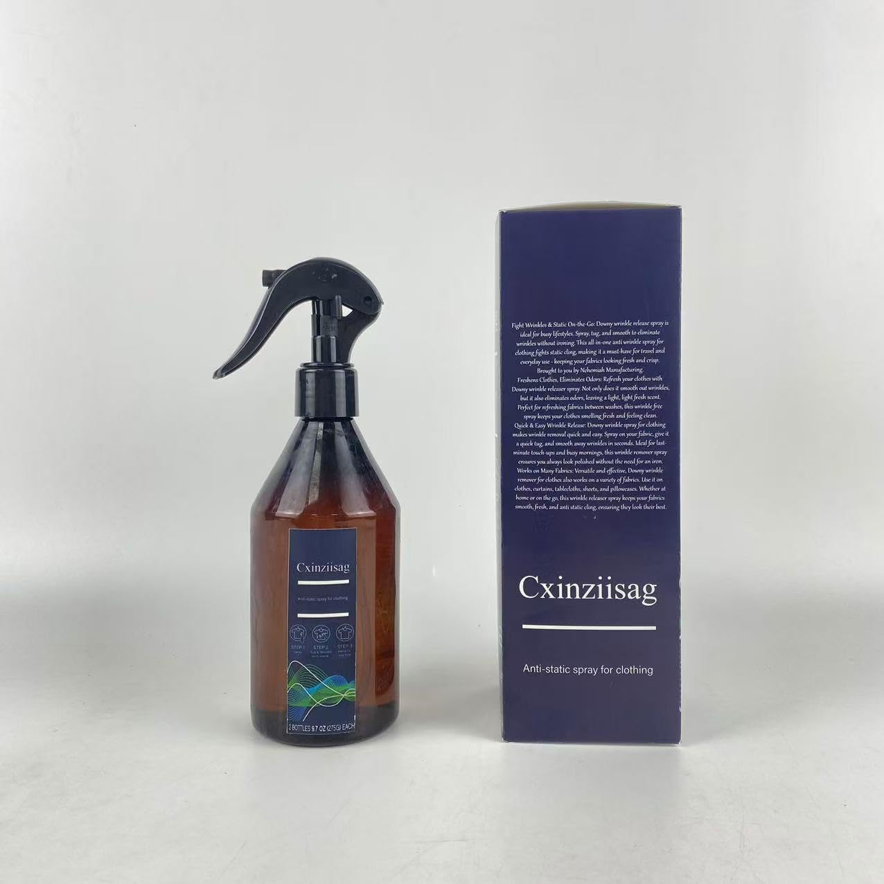 Cxinziisag All-in-One Anti-static Wrinkle Spray for Clothes