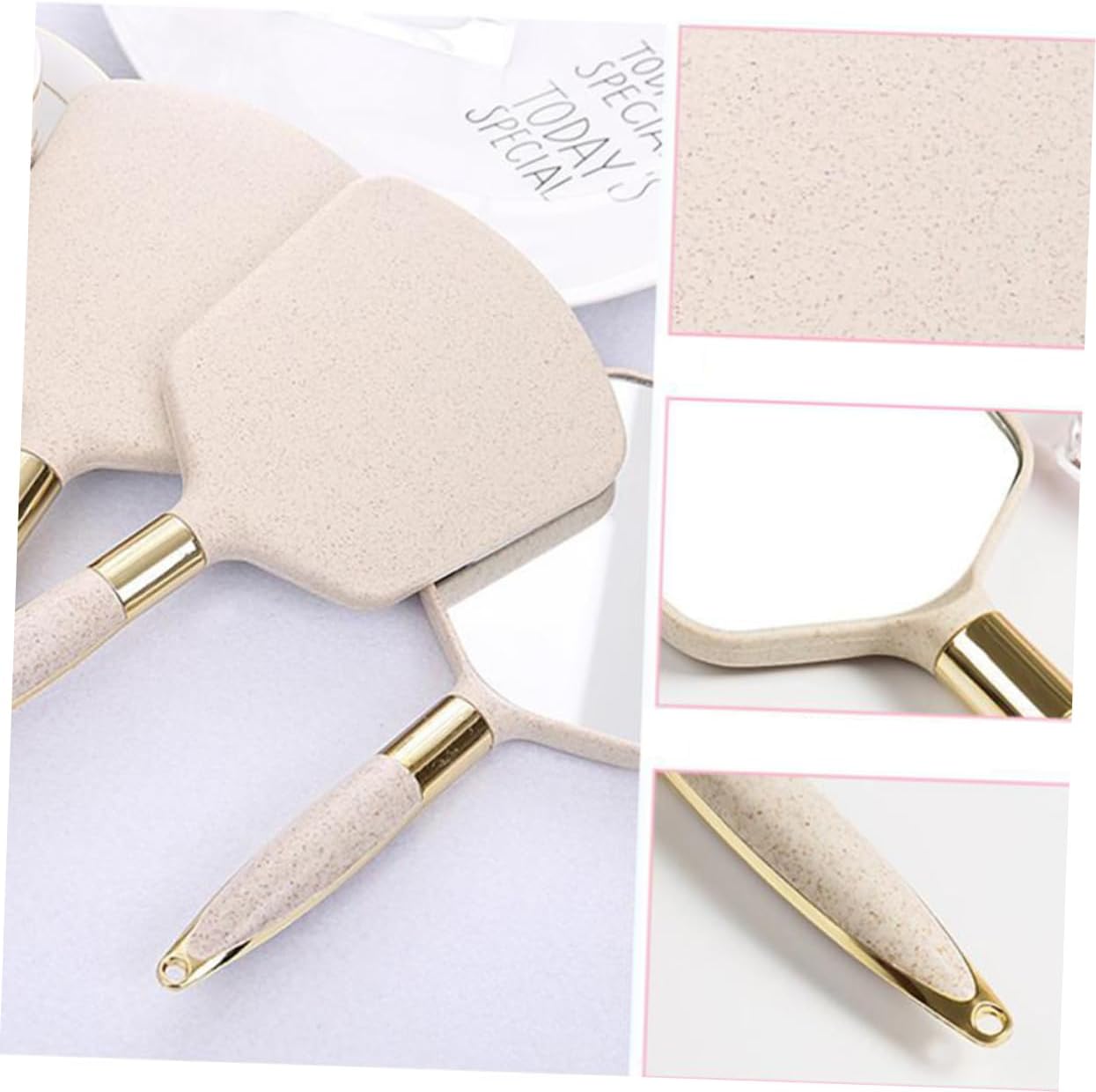 Happyyami Portable Handheld Mirror for Travel and Home Salon Use