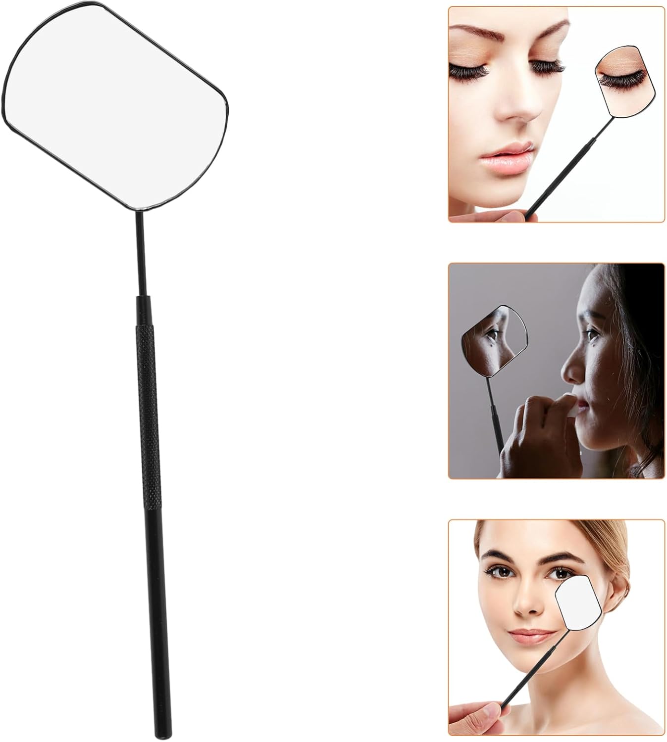 BESTYASH Stainless Steel Eyelash Mirror with Handheld Design