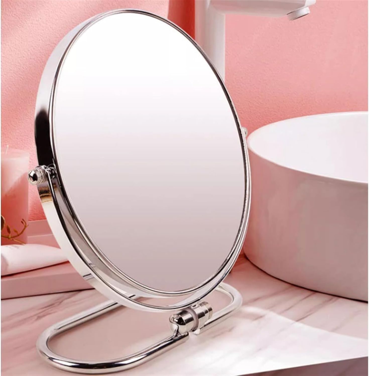 Luxury Wall-Mounted Makeup Mirror with HD Silver Plating