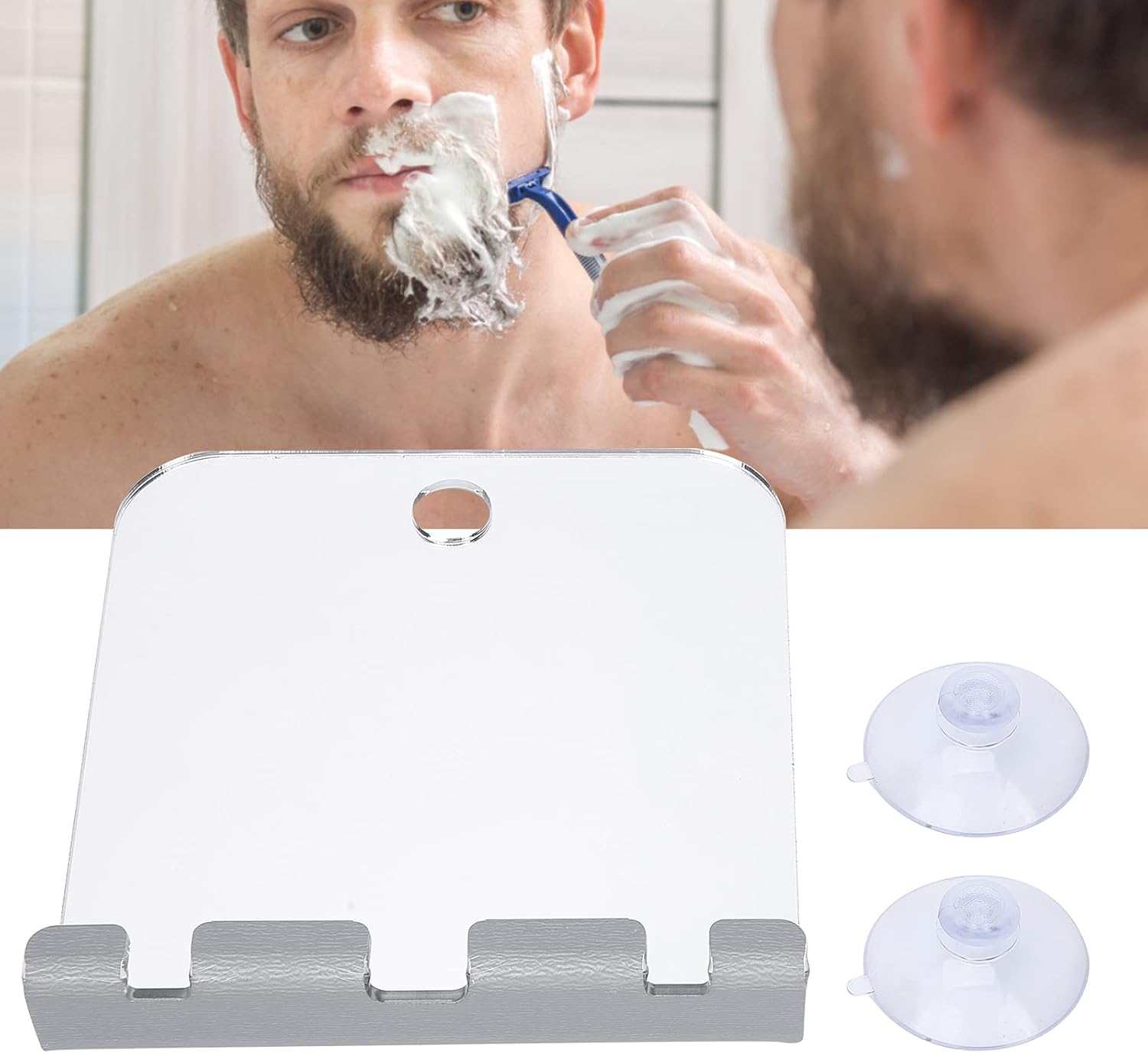 Shatterproof Fogless Shower Mirror with Hook