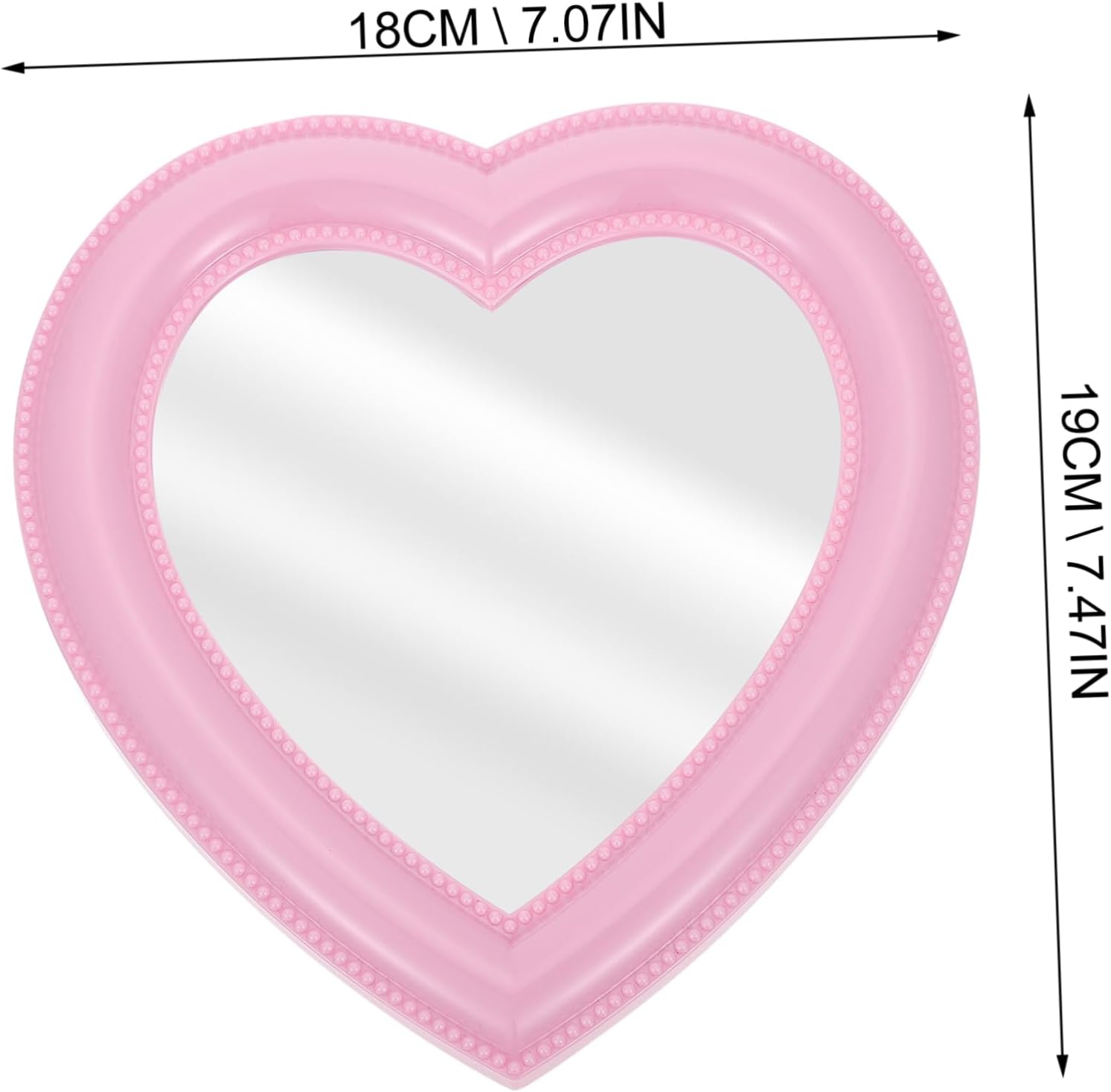 Alipis Heart-Shaped Makeup Mirror for Vanity