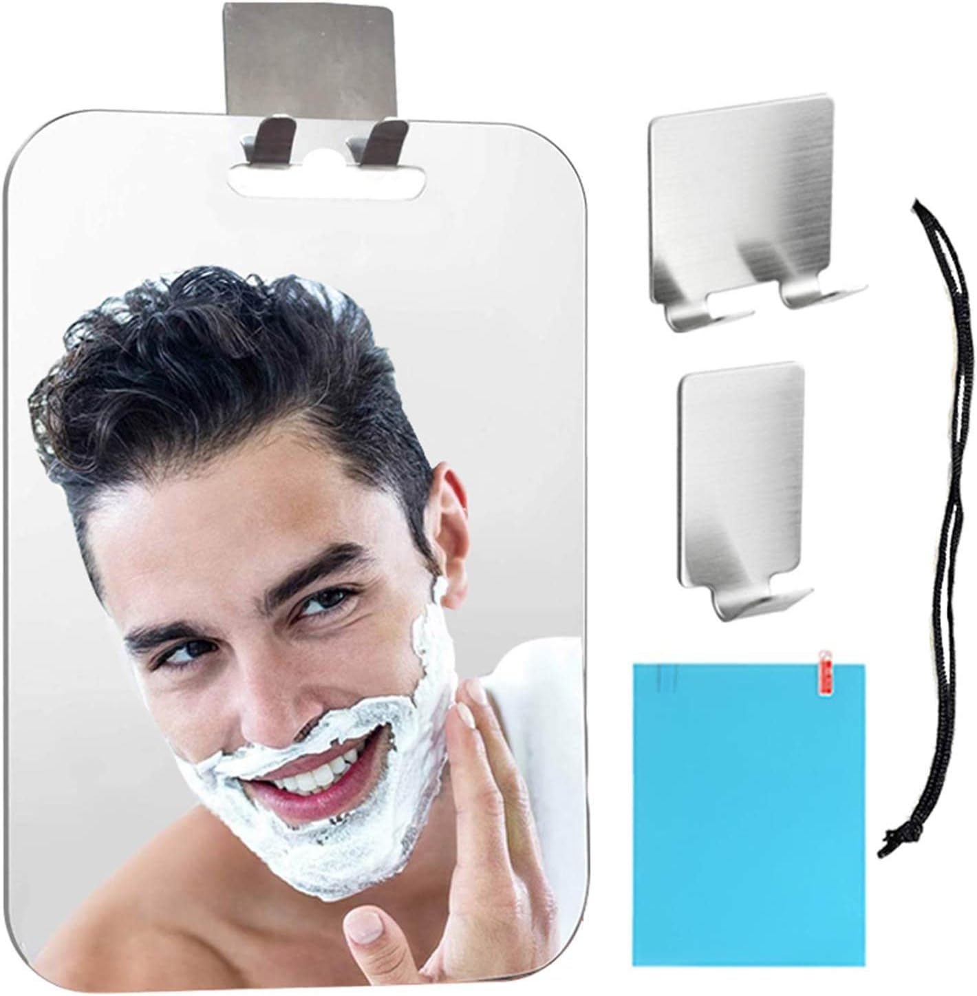 Shenyy Fogless Shower Mirror with Shaver Holder