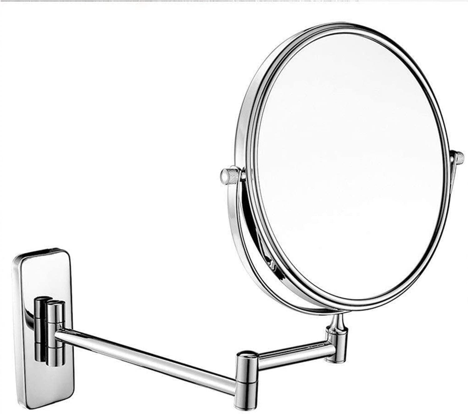 Wall-Mounted Double-Sided Folding Vanity Mirror with 7X Magnification