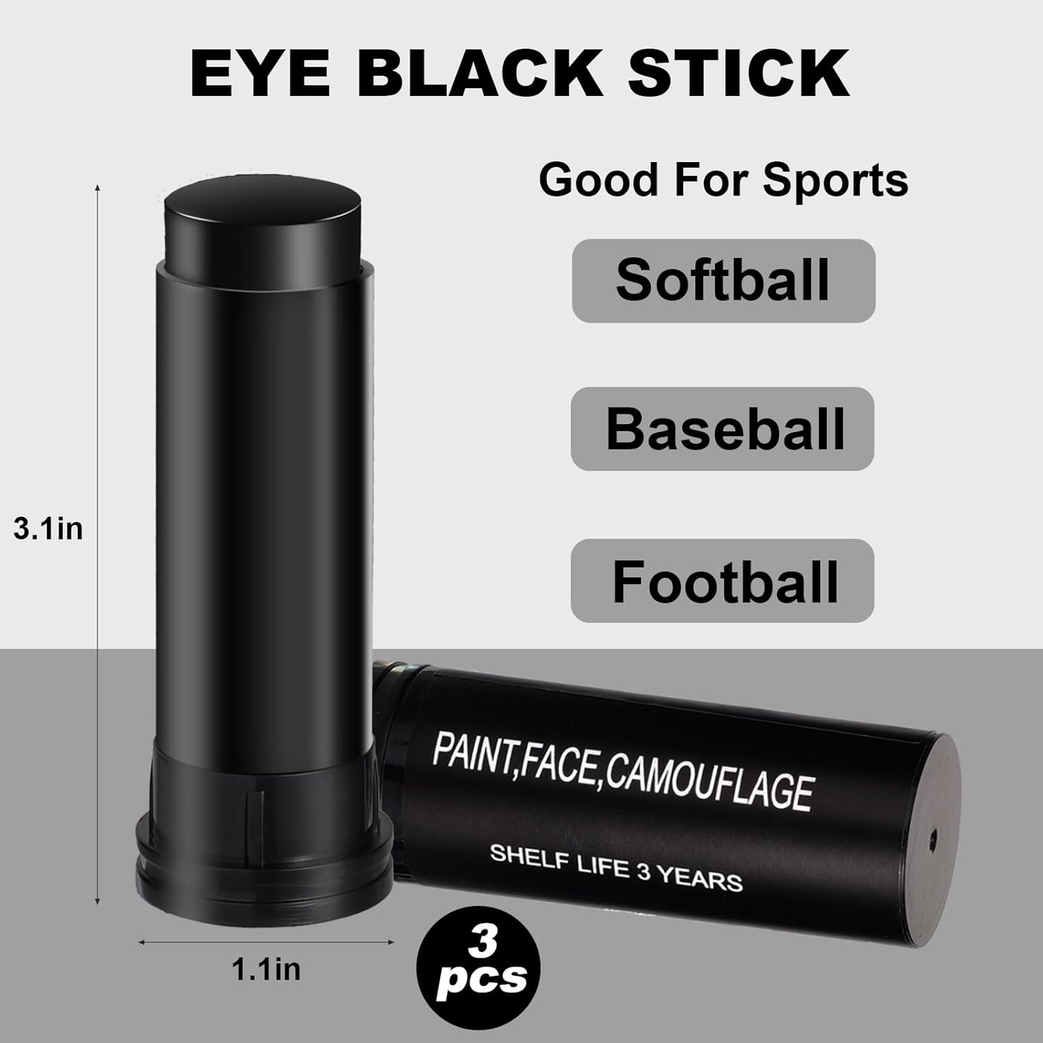 3pcs Eye Stick for Sports Face Body Paint
