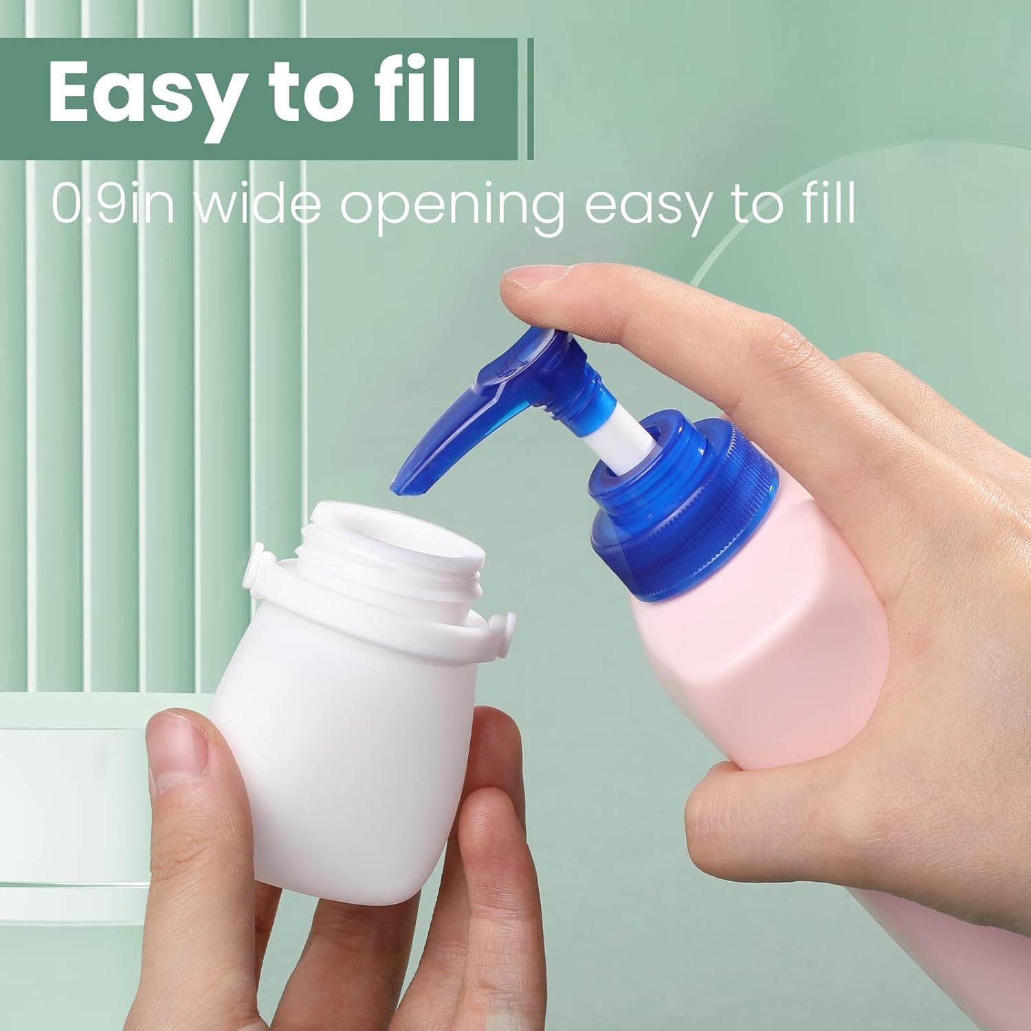 RONRONS 1oz Squeeze Bottles for Travel 2 Pack