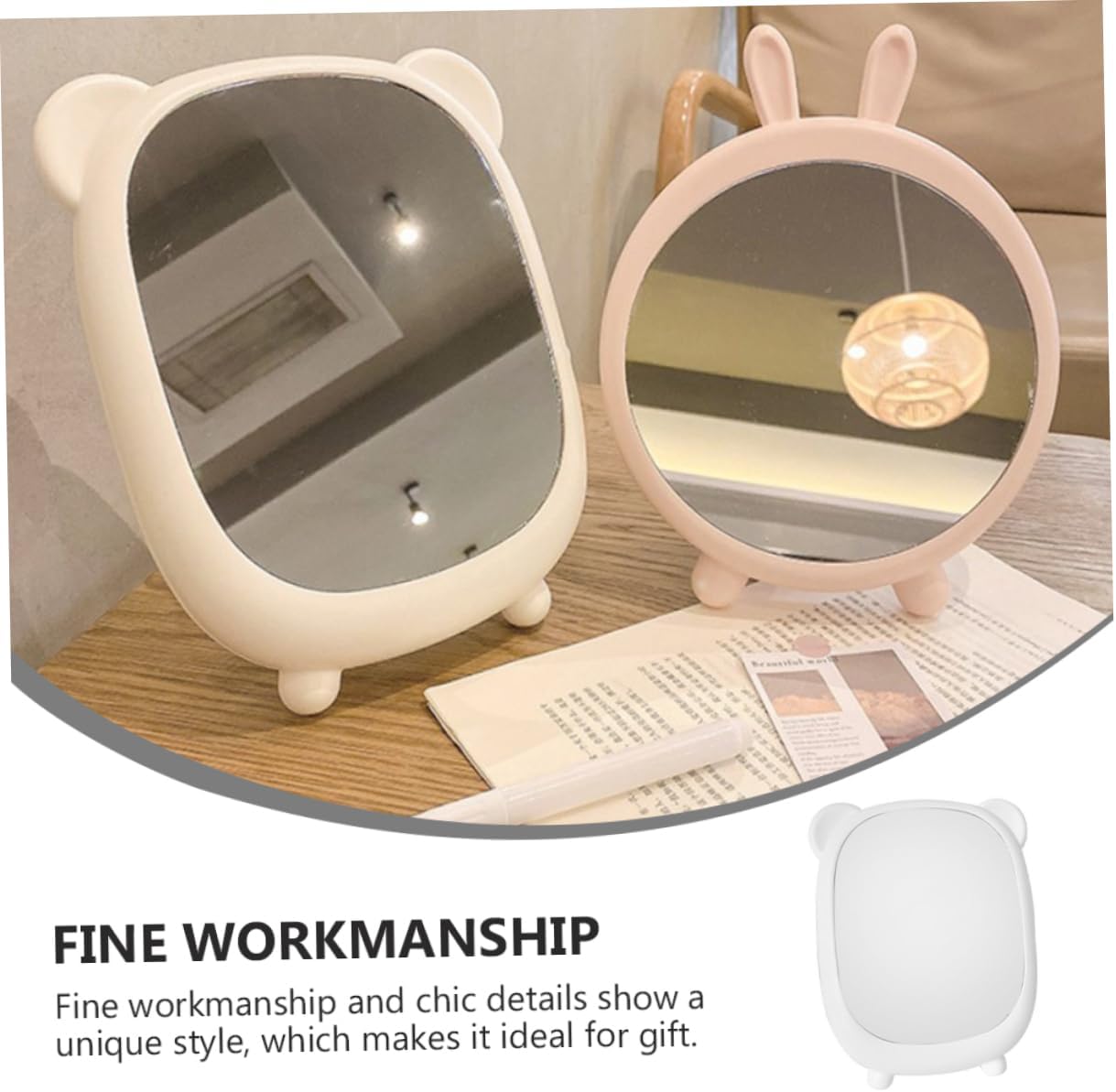 Ipetboom Cartoon Style Dorm Makeup Mirror