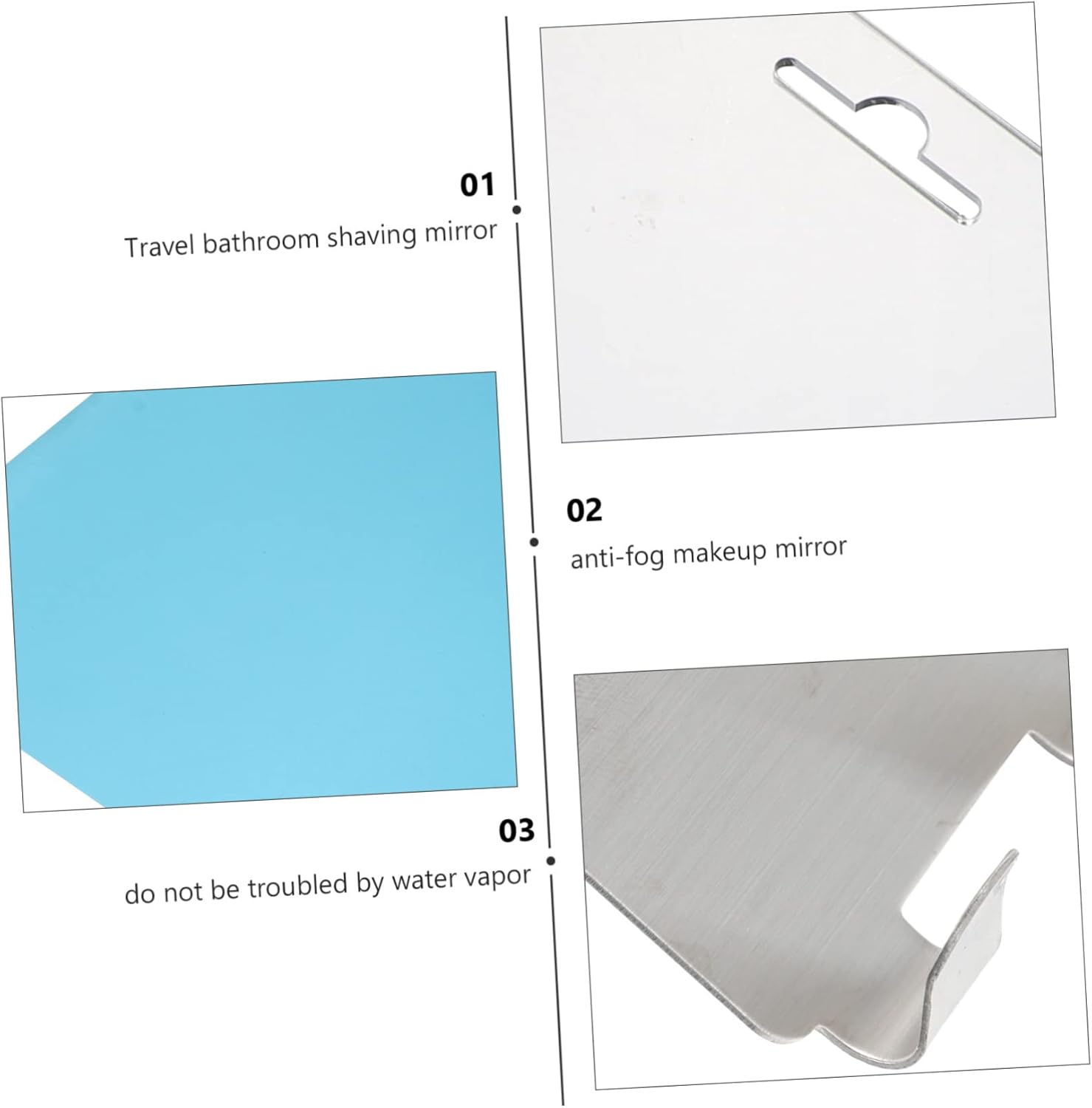 Ipetboom Shower Shave Mirror Anti-Fog Portable 1