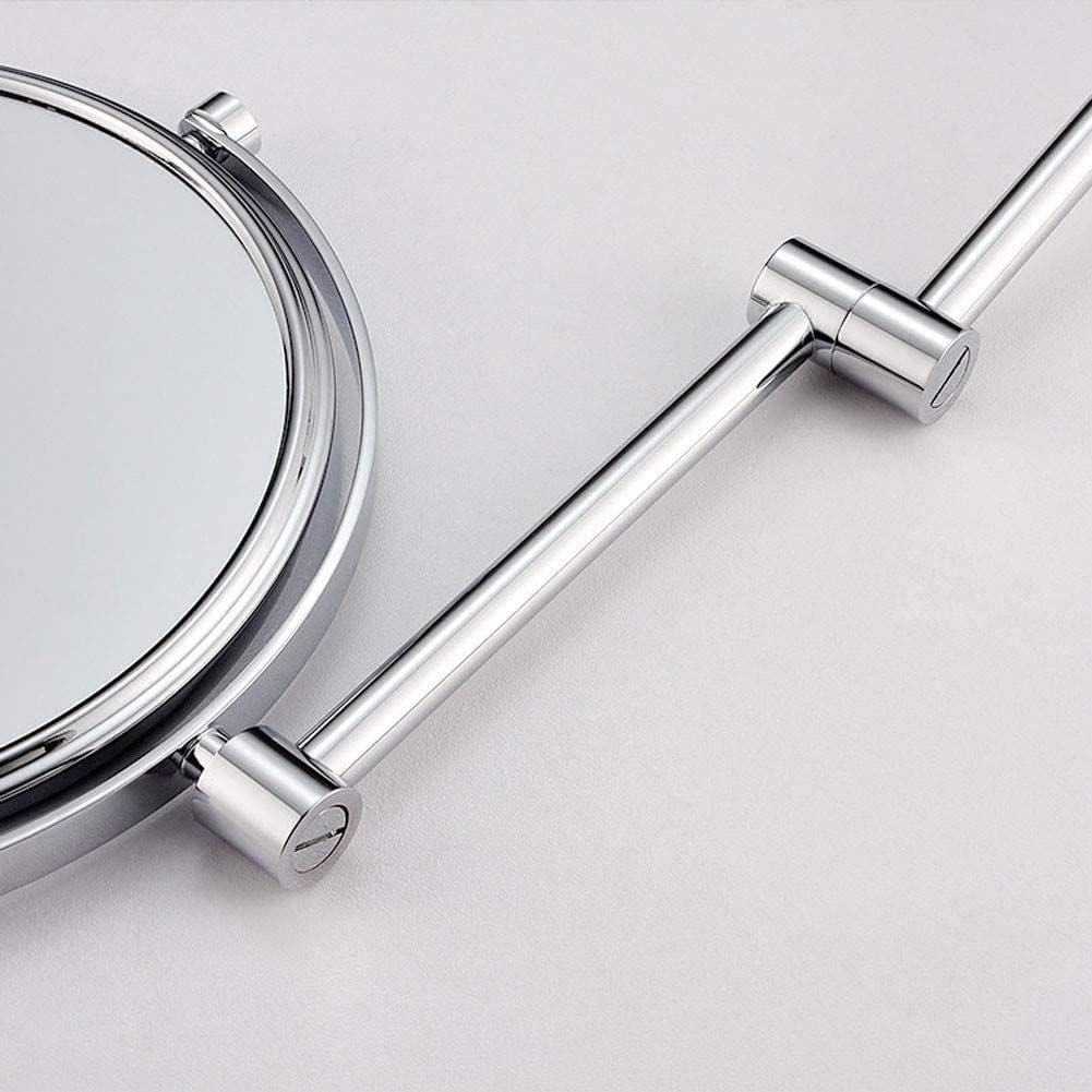 8 Inch Double Sided Wall Mount Makeup Mirror with 10X Magnification