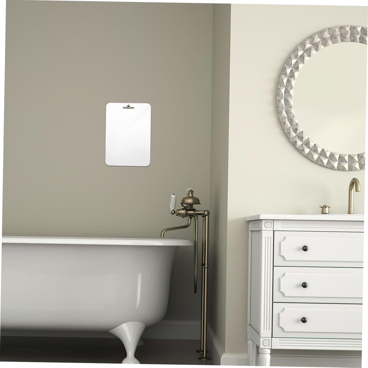 Fogless Acrylic Mirror 30x20cm Shatterproof Bathroom Shaving Makeup Mirror