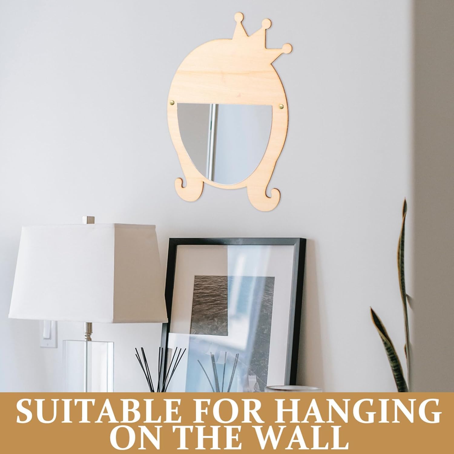 Beaupretty Cartoon Wall-Mounted Makeup Mirror