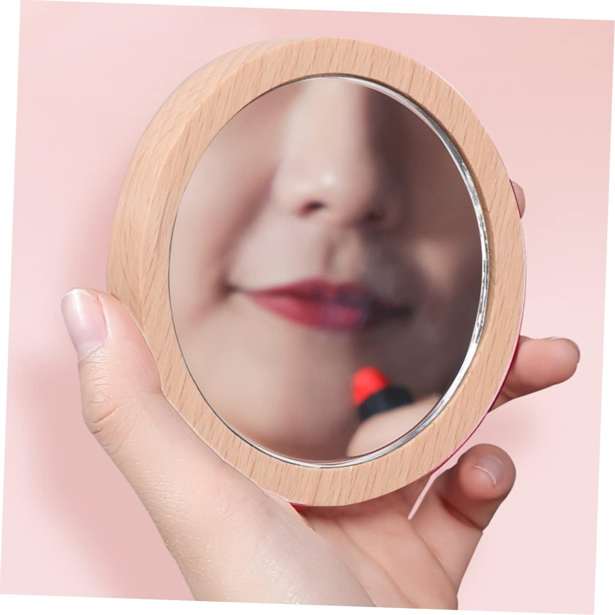 FRCOLOR Retro Style Carved Angel Cosmetic Mirror