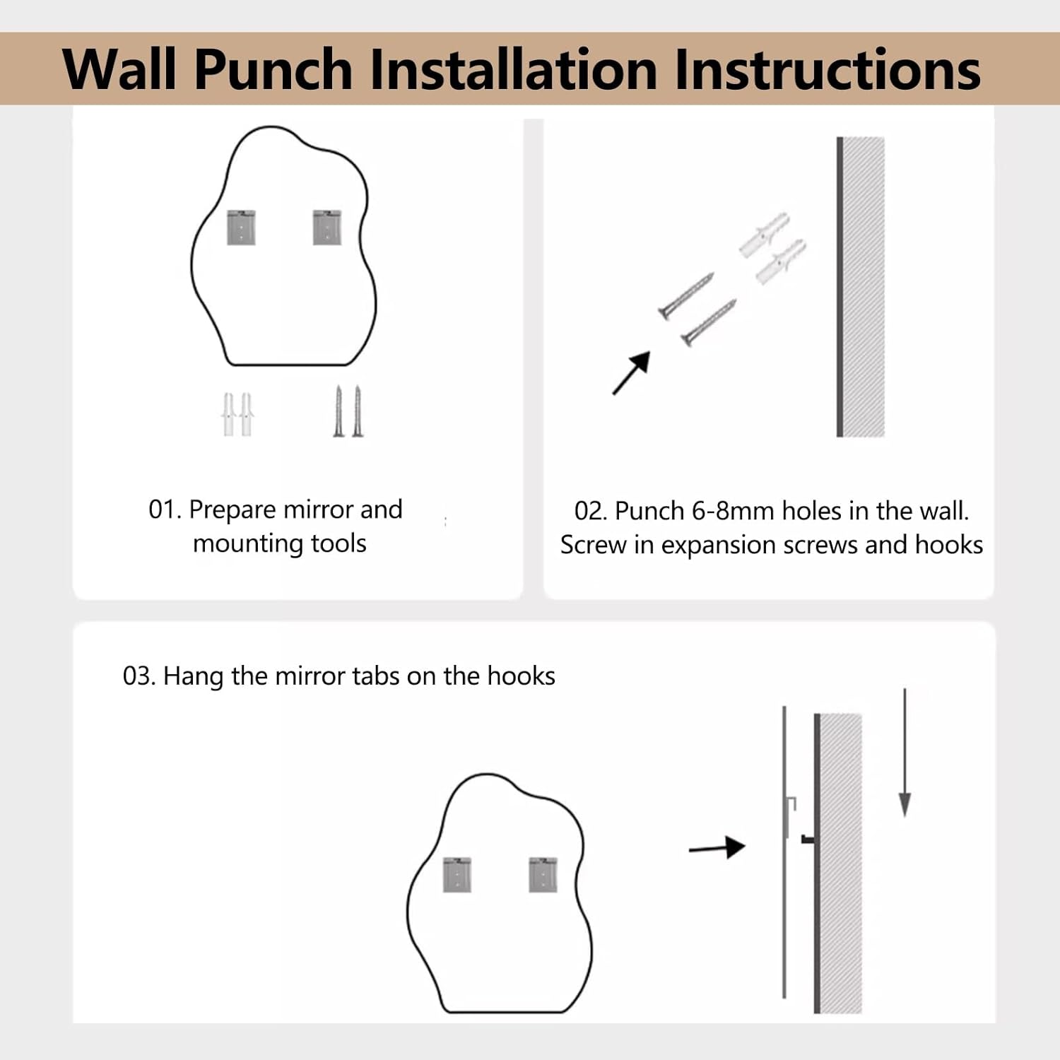 Adjustable Tri Tone LED Wall Mounted Mirror
