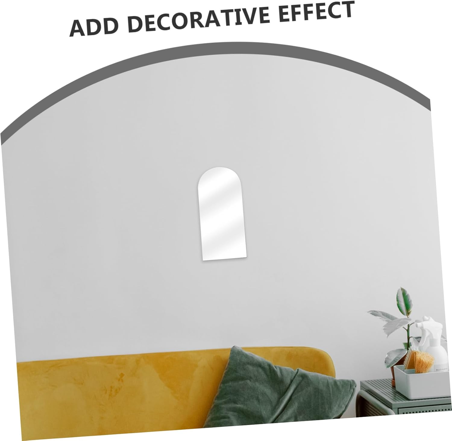 PRETYZOOM Irregular Acrylic Wall Mirror for Vanity and Dorm Use