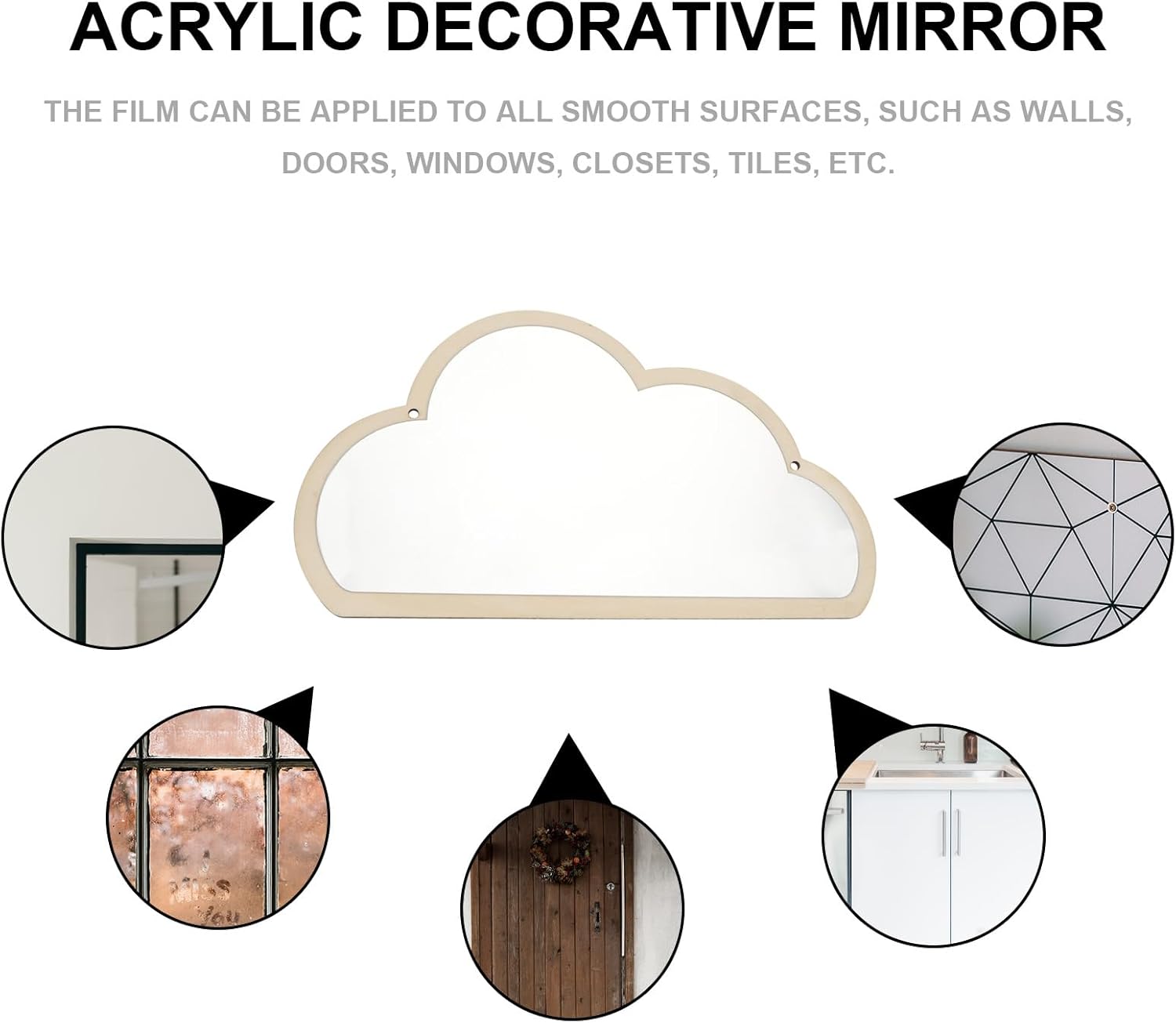 FRCOLOR 1pc Cloud Shape One-Way Mirror
