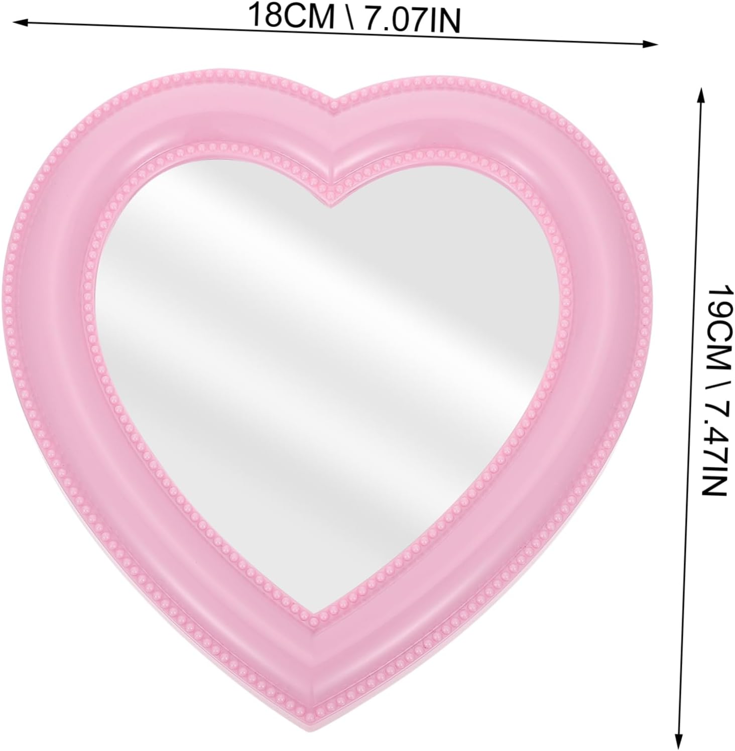 Mikinona Heart Shaped Vanity Mirror for Desk