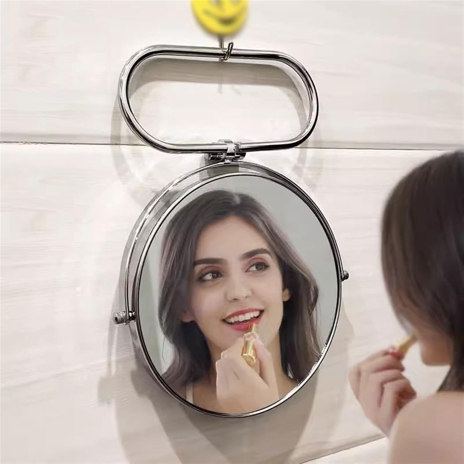 Luxury Wall-Mounted Makeup Mirror with HD Silver Plating