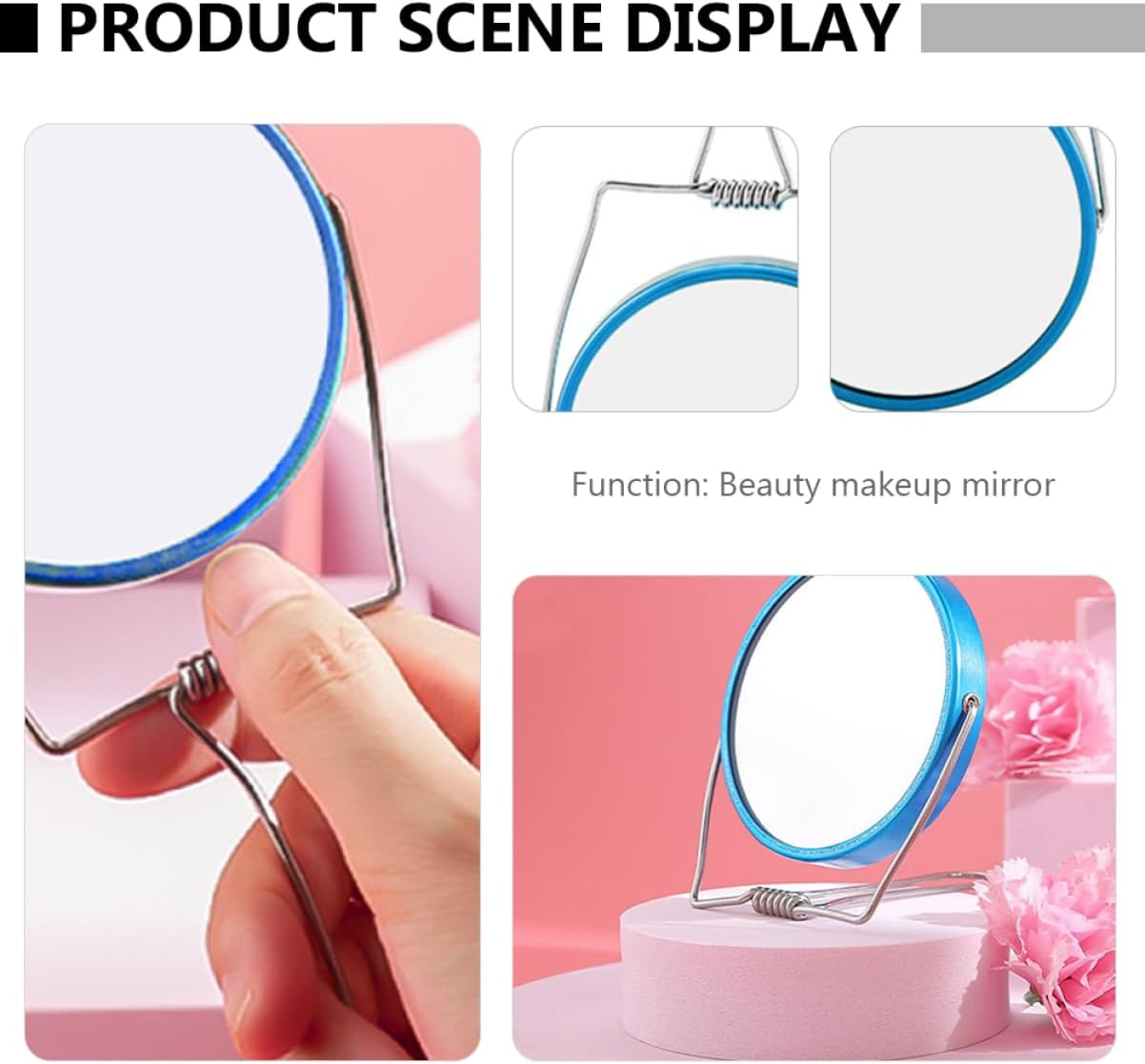 PartyKindom Foldable Double-Sided Makeup Mirror