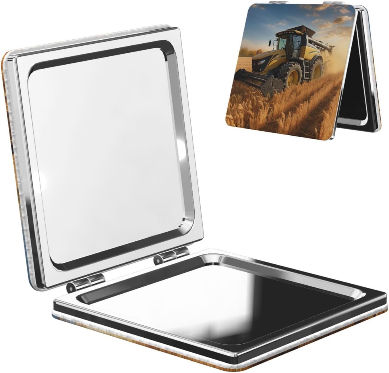 DWVTFSM Compact Travel Makeup Mirror 2X 1X Magnification Folding