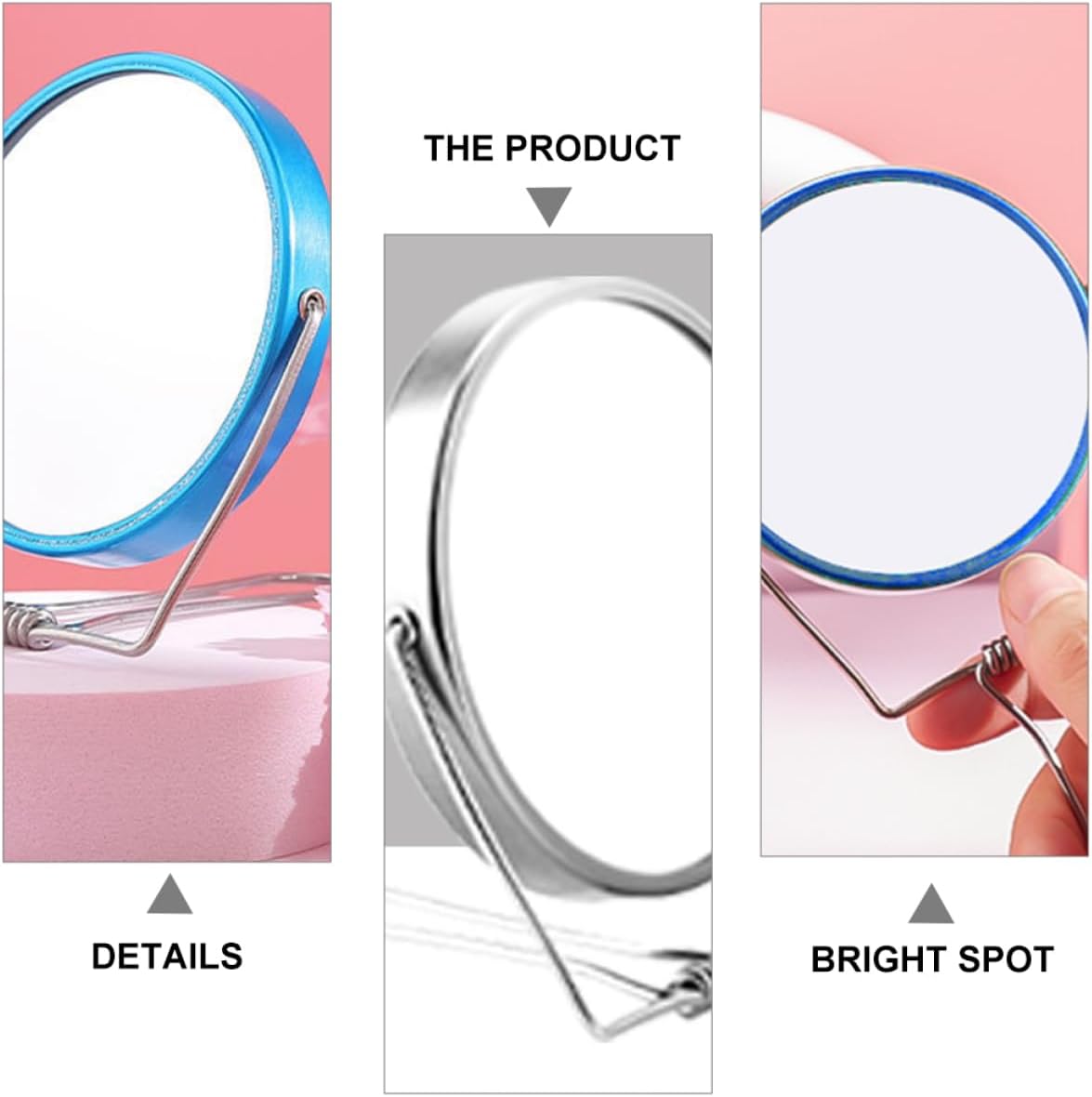 PartyKindom Foldable Double-Sided Makeup Mirror