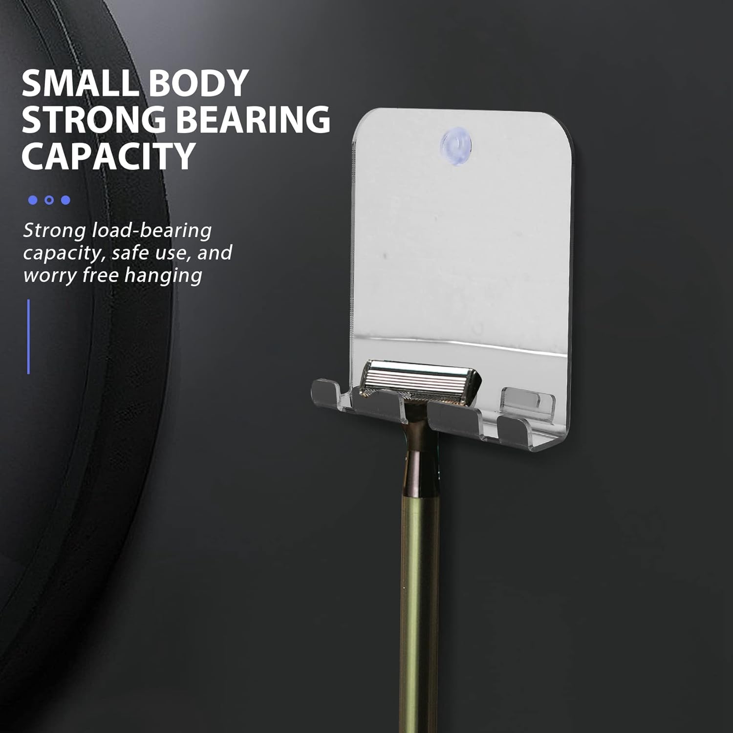 Anti-Fog Shower Mirror with Suction Cup 1