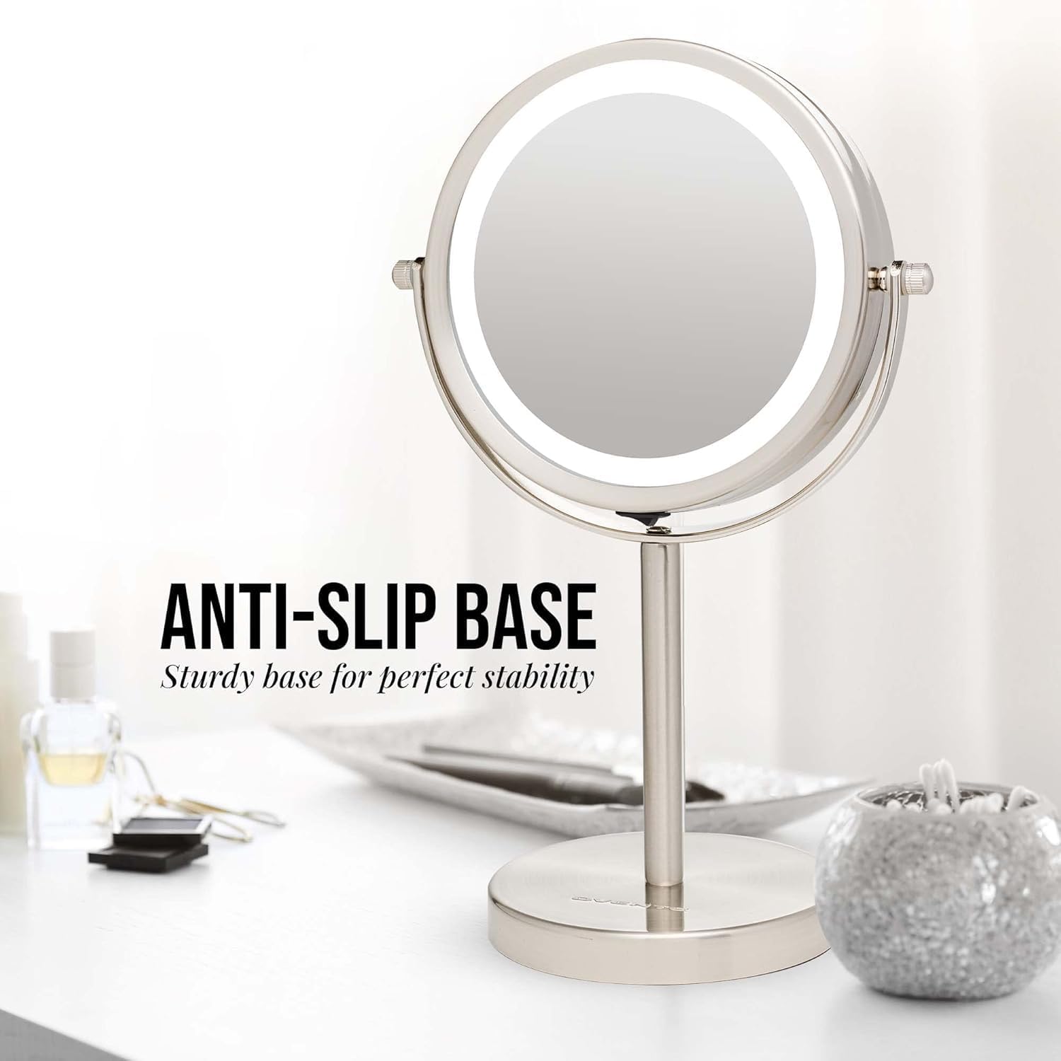OVENTE 6 Lighted Makeup Mirror with Dual Magnification
